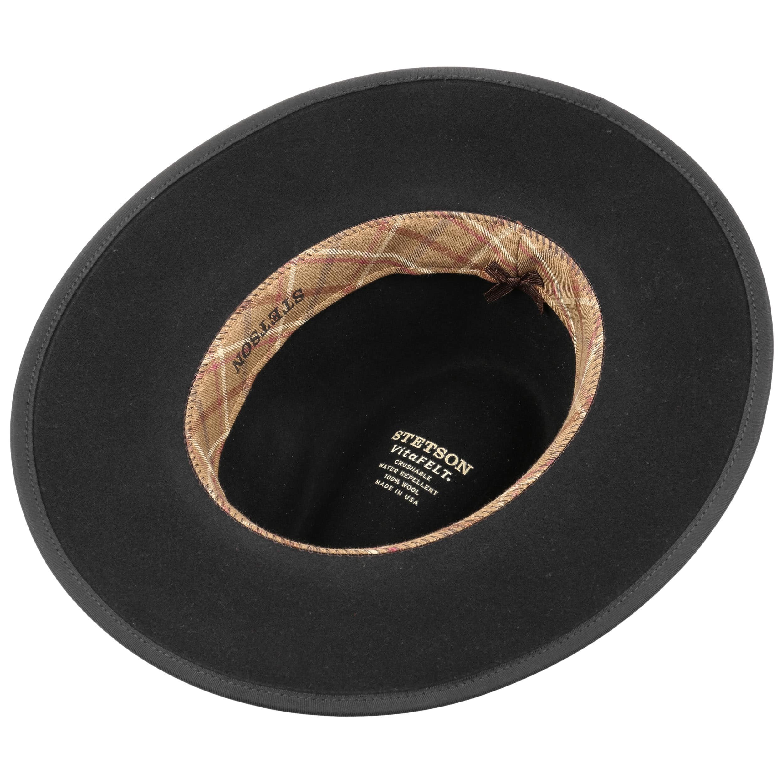 STETSON CRUSHABLE Vita FELT WOOL100%　美品 STETSON VITA FELT Crushable 100% Wool Water Repellent Hat Made in