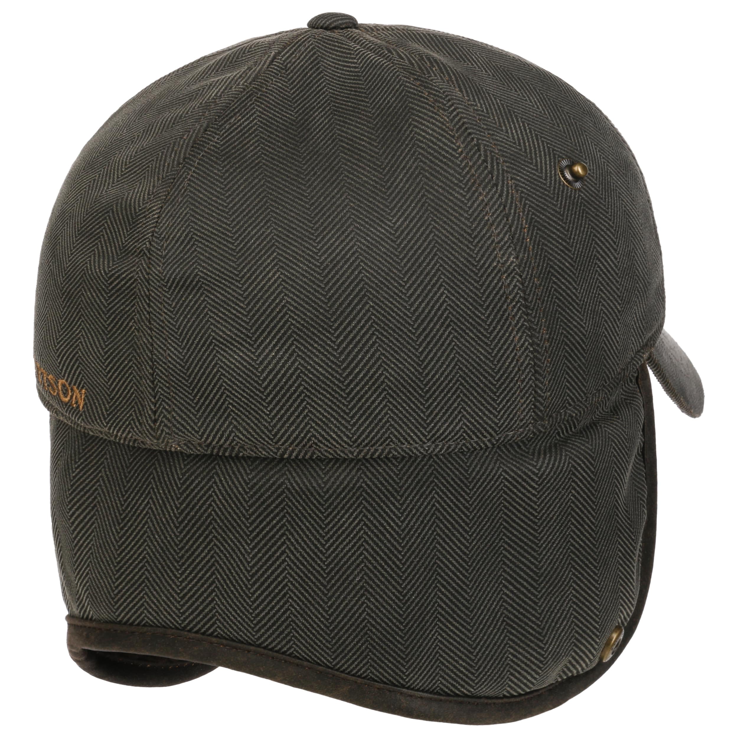 Alexiastam Ear Flap Knit Cap グレー Herringbone Cap with Ear Flaps by Stetson --> Shop Hats