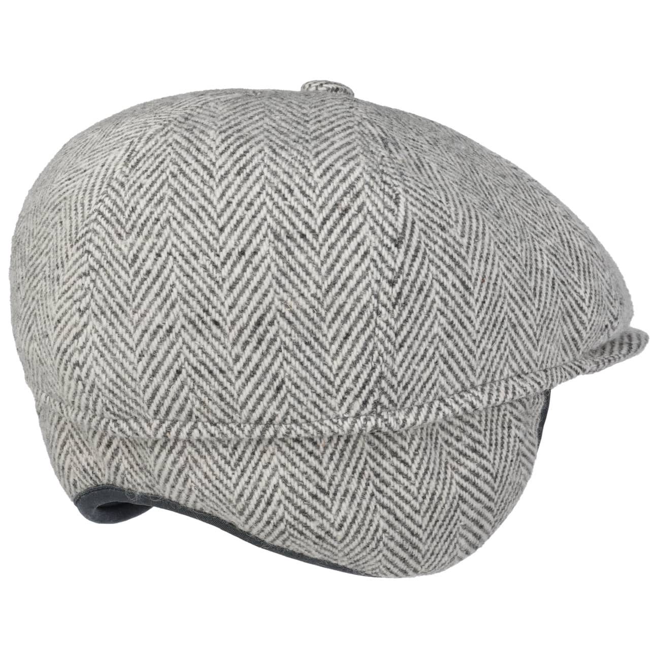 Herringbone Flat Cap with Ear Flaps by Lierys - 83,95