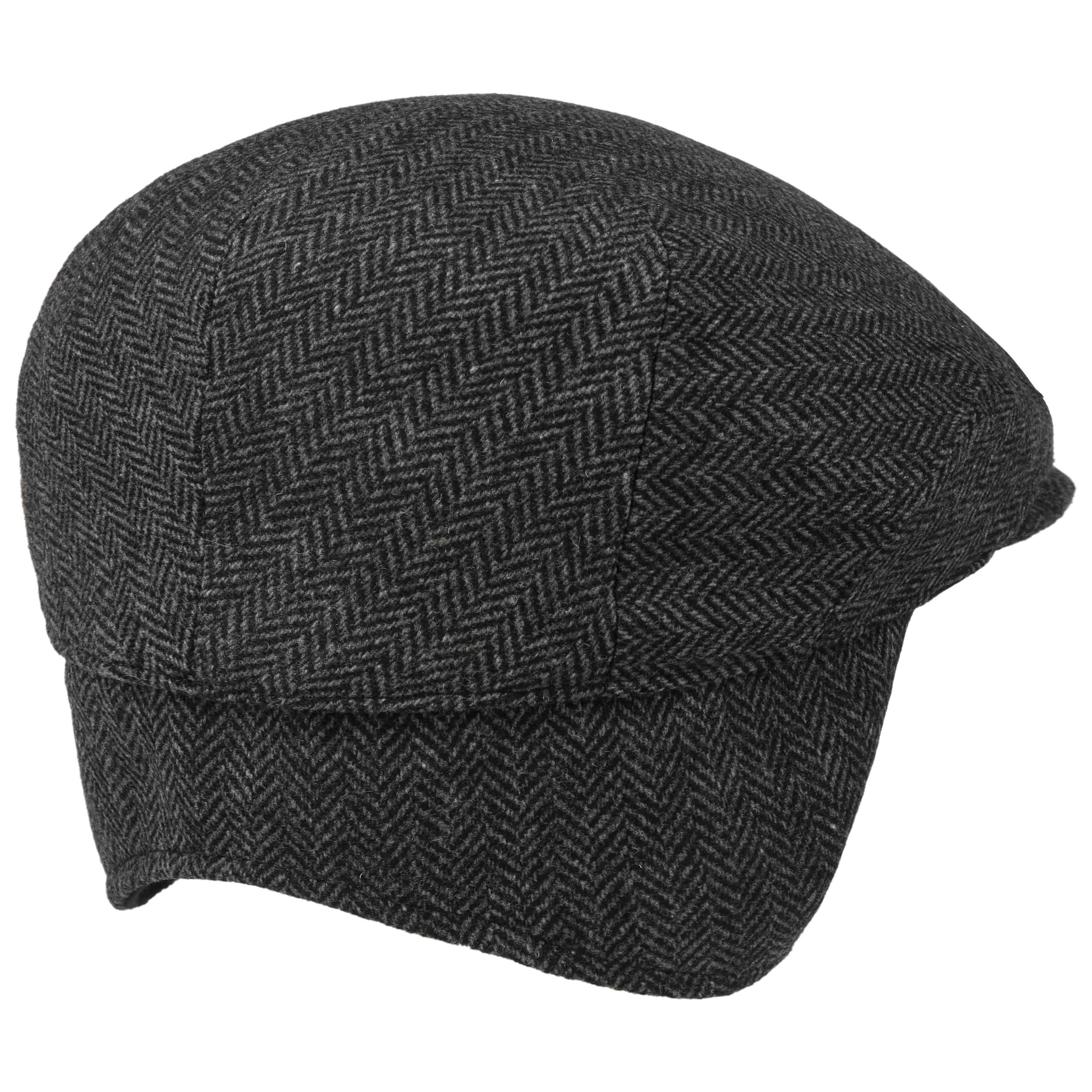 Herringbone Flat Cap with Ear Flaps by bugatti --> Shop Hats, Beanies ...