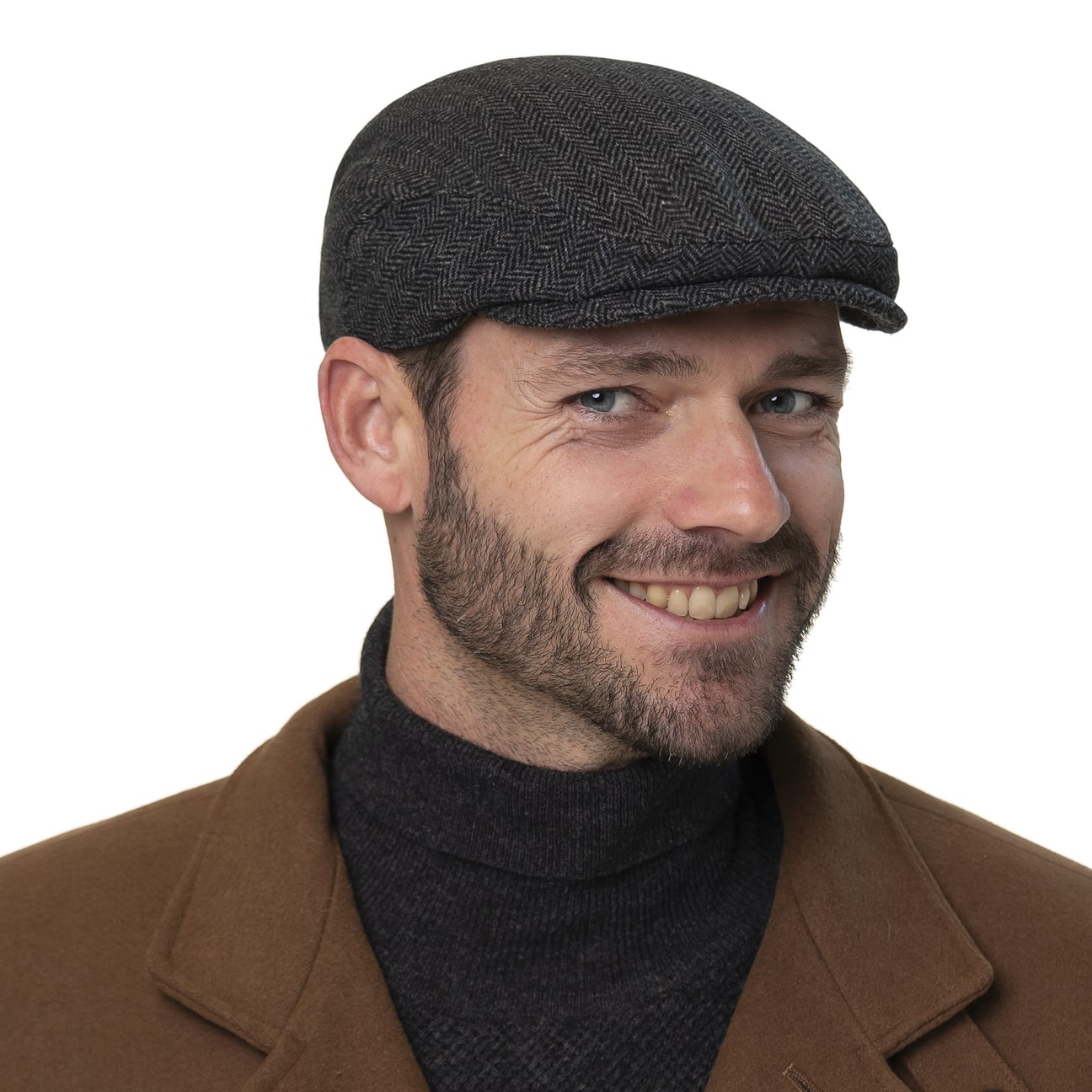 Herringbone Flat Cap with Ear Flaps by bugatti 72,95