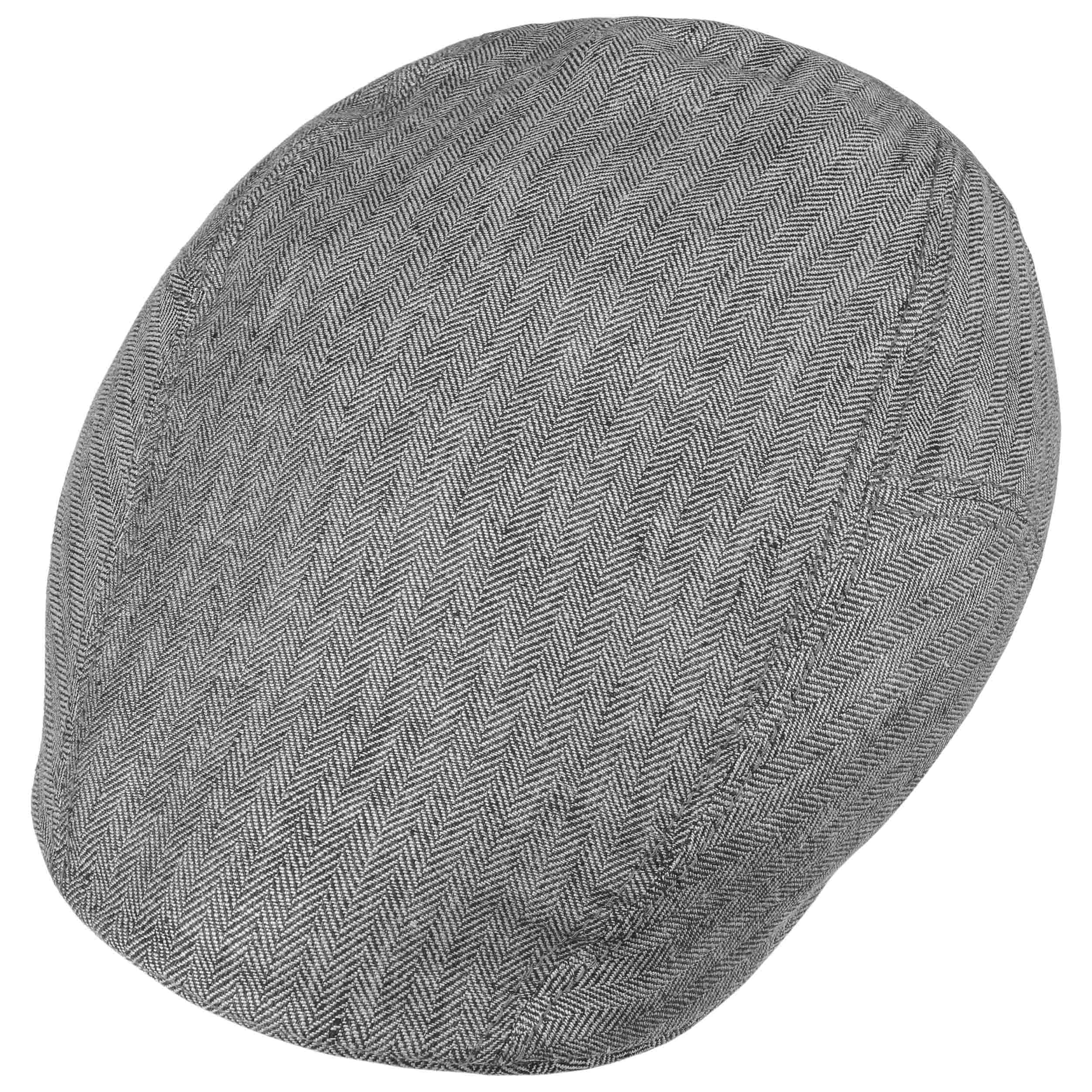 Herringbone Linen Flat Cap by Stetson 79,00