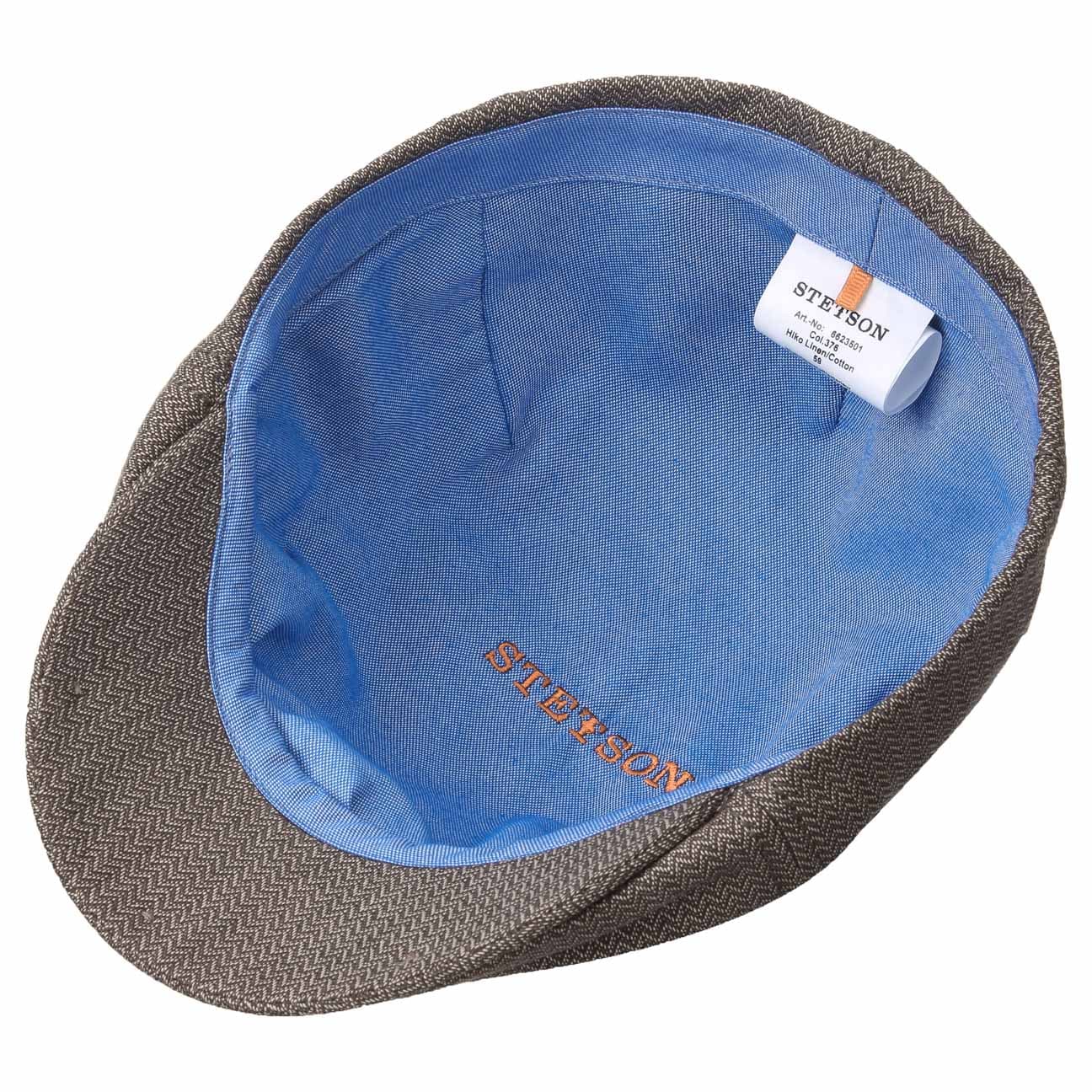 Hiko Flat Cap Linen Cotton by Stetson - 69,00