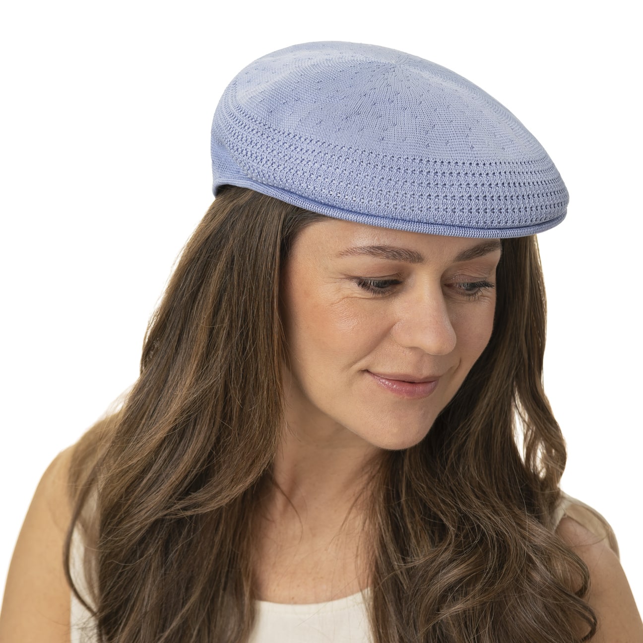 Horizon Blue 504 Ventair Flat Cap by Kangol --> Shop Hats