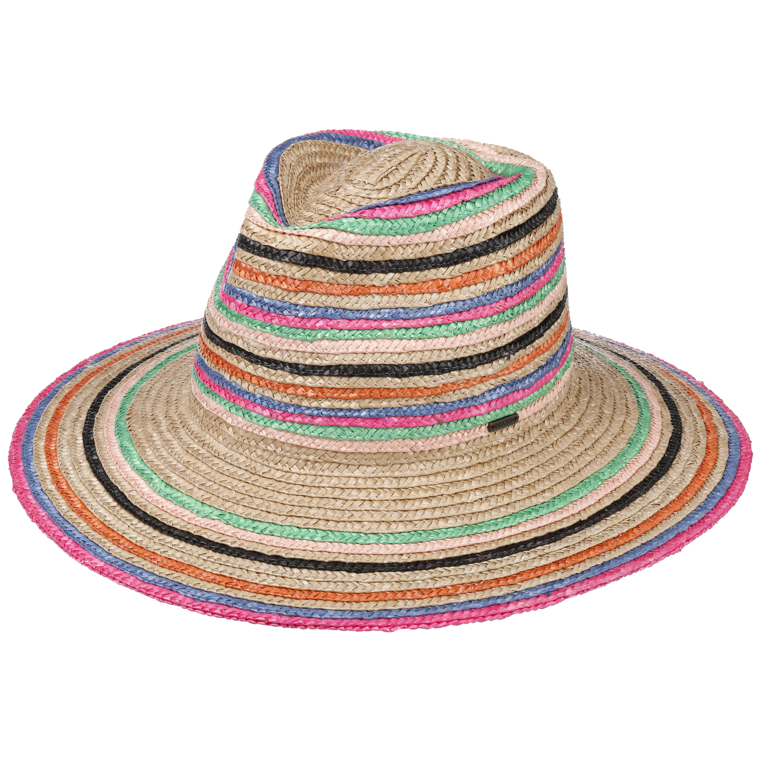 striped straw hat