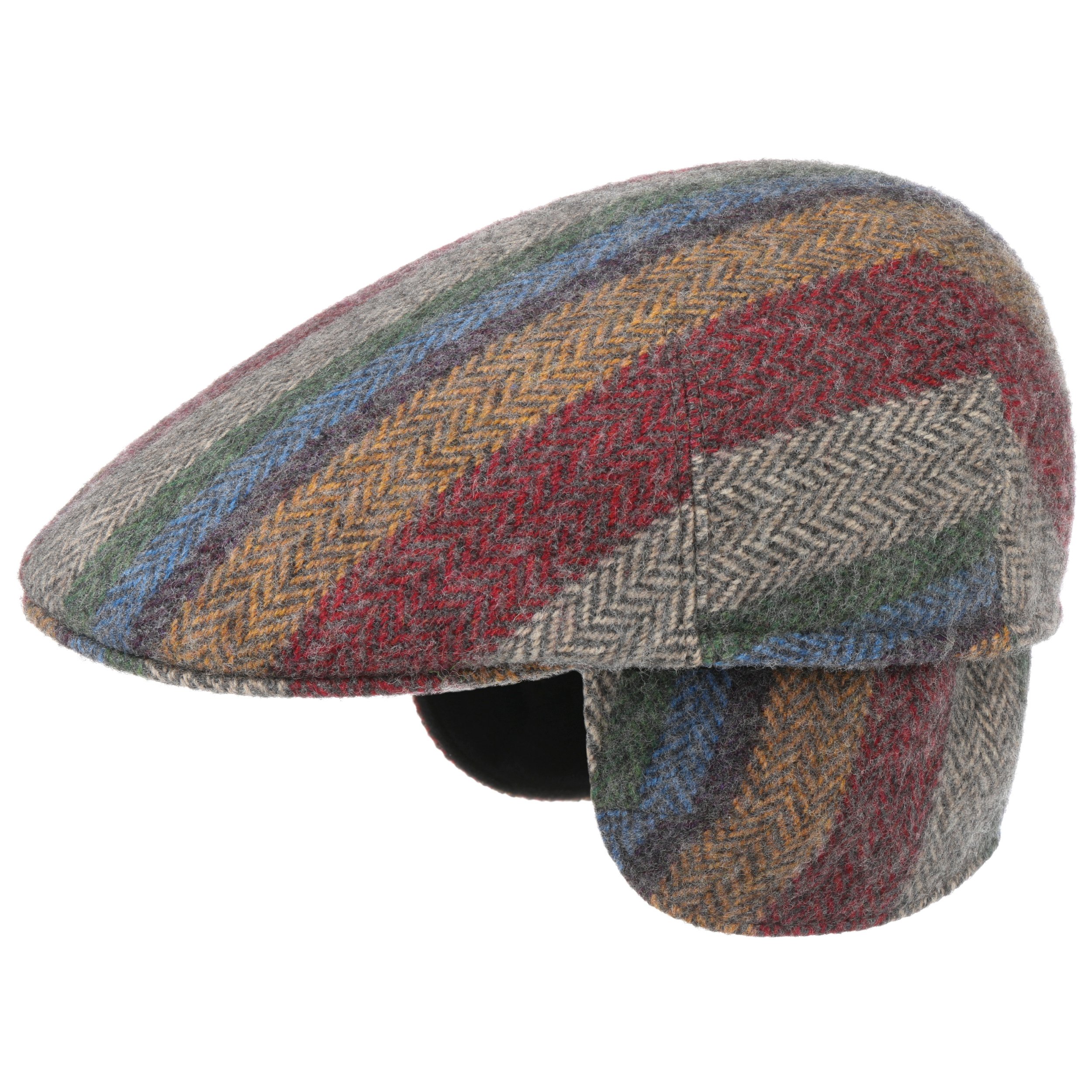 wool newsboy cap with ear flaps