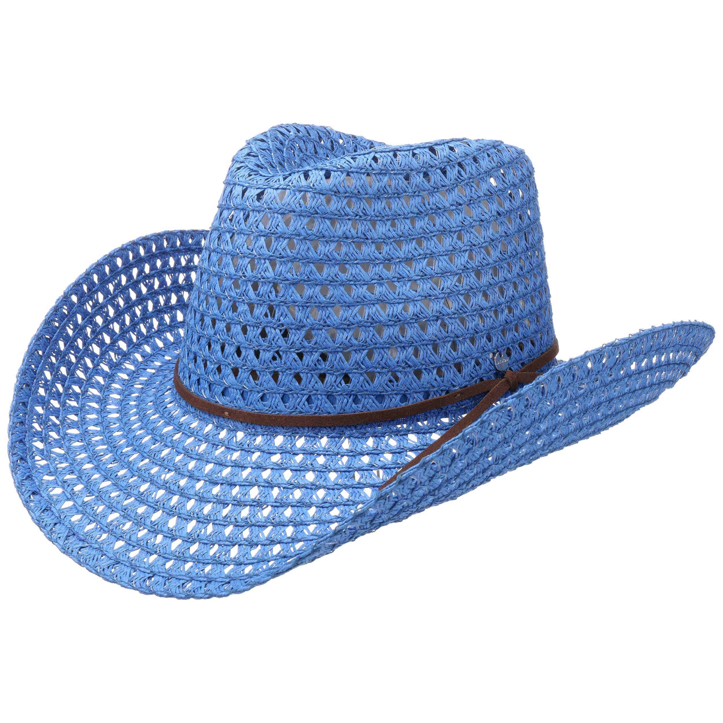 blue straw cowboy hat