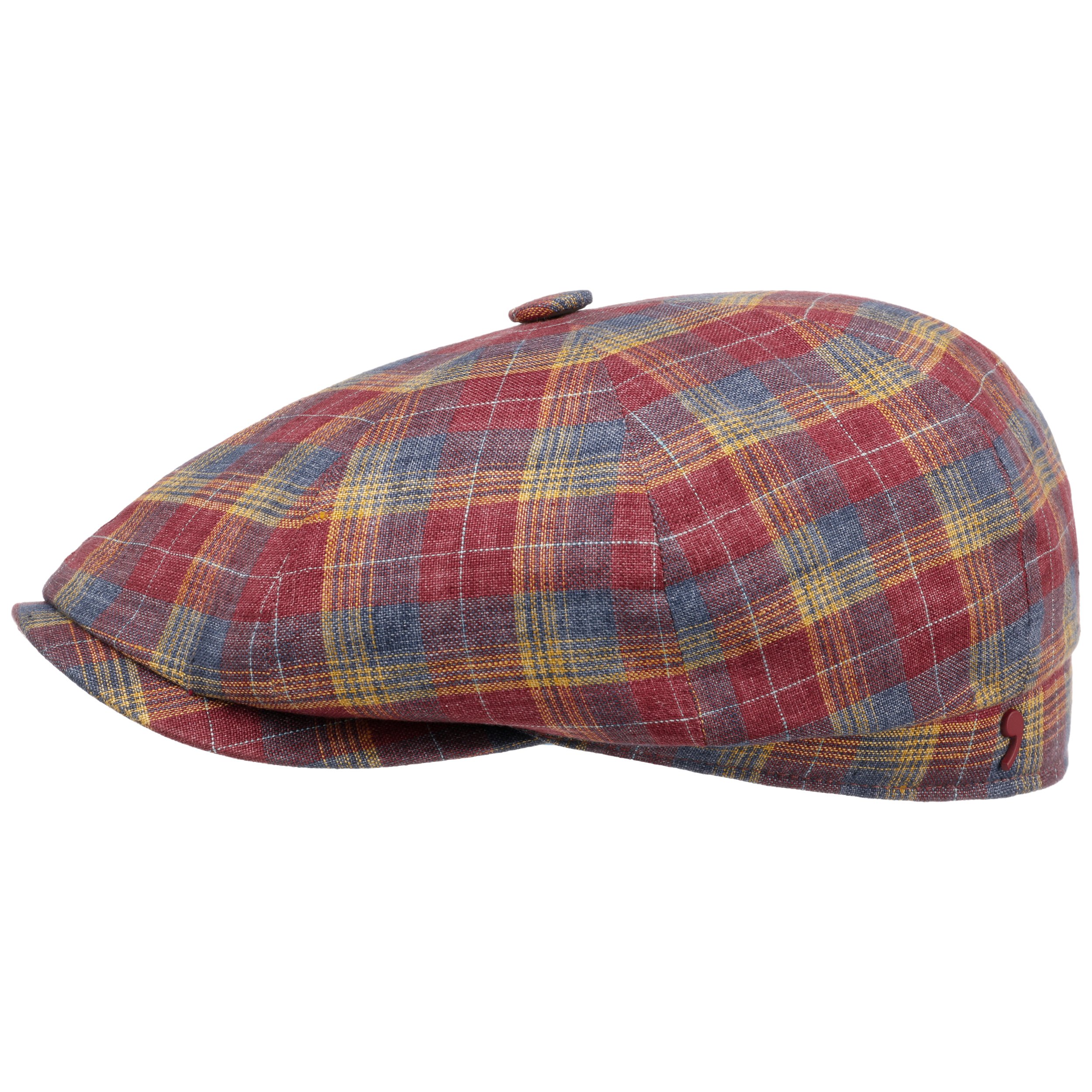 chequered flat cap