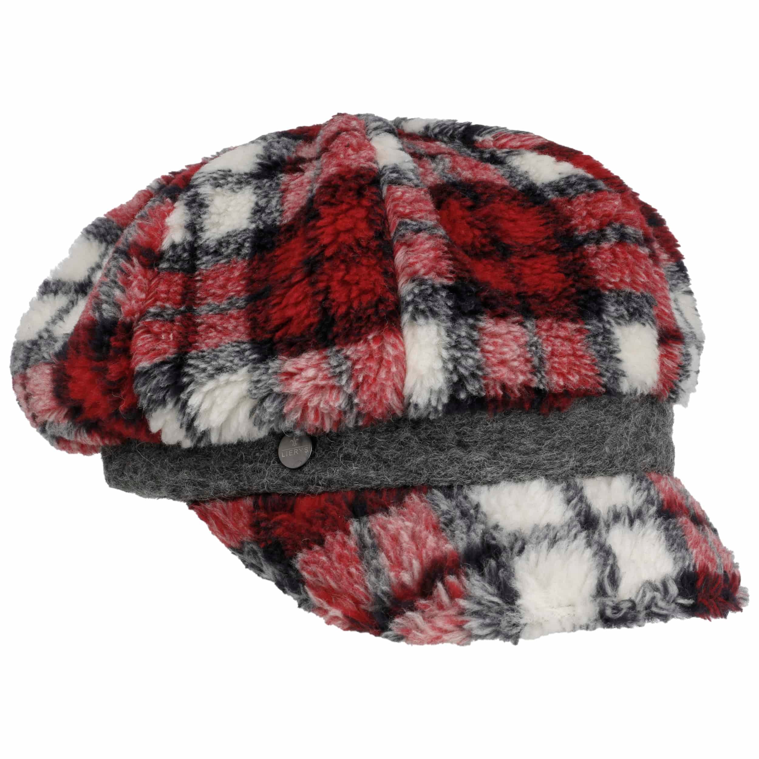 Seeberger Teddy Fur Newsboy Pet Dames - wintercap cap baker boy met klep voering voor Herfst/Winter - One Size wit