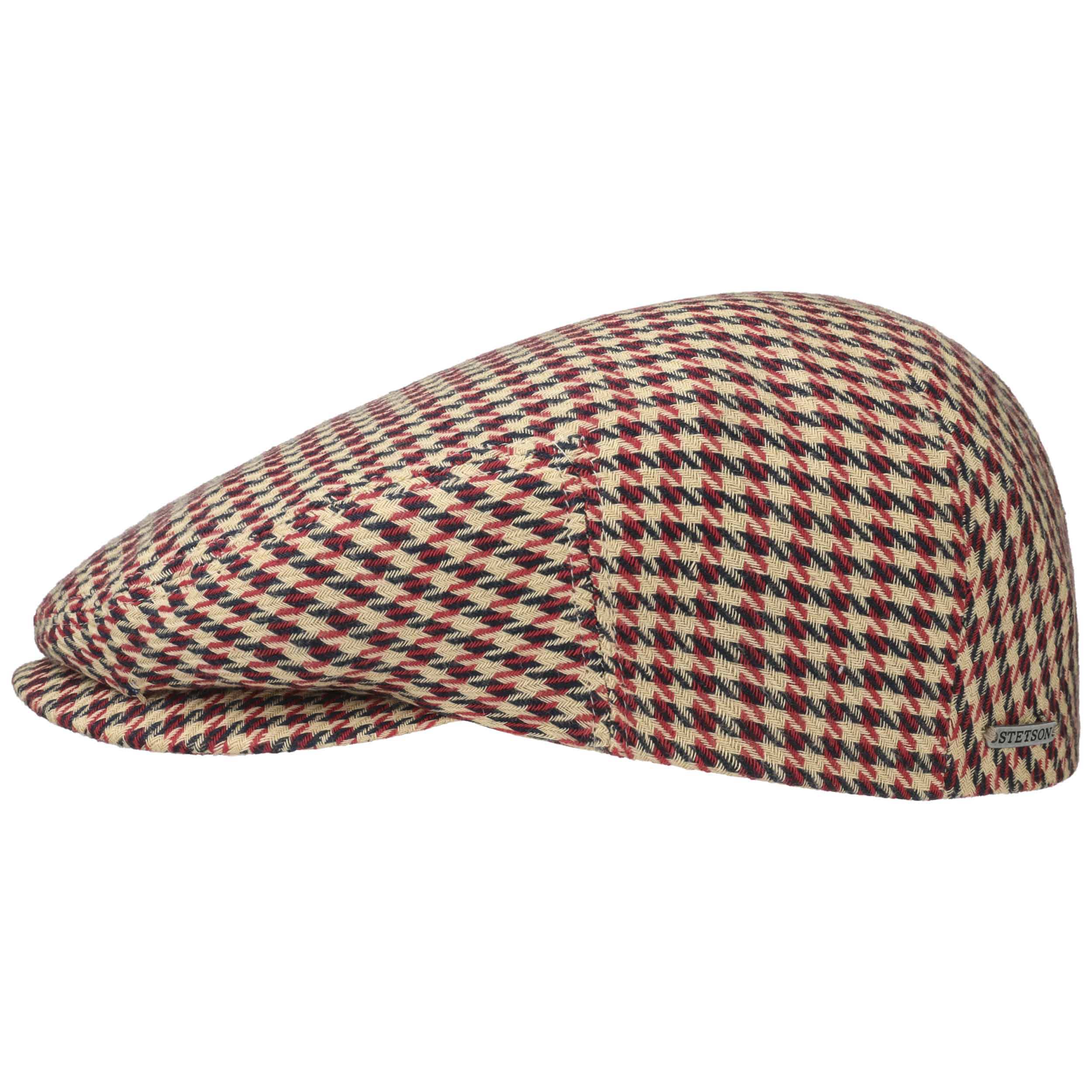 Hats & Caps Stetson Mens Houndstooth Hatteras Cap Newsboy Caps