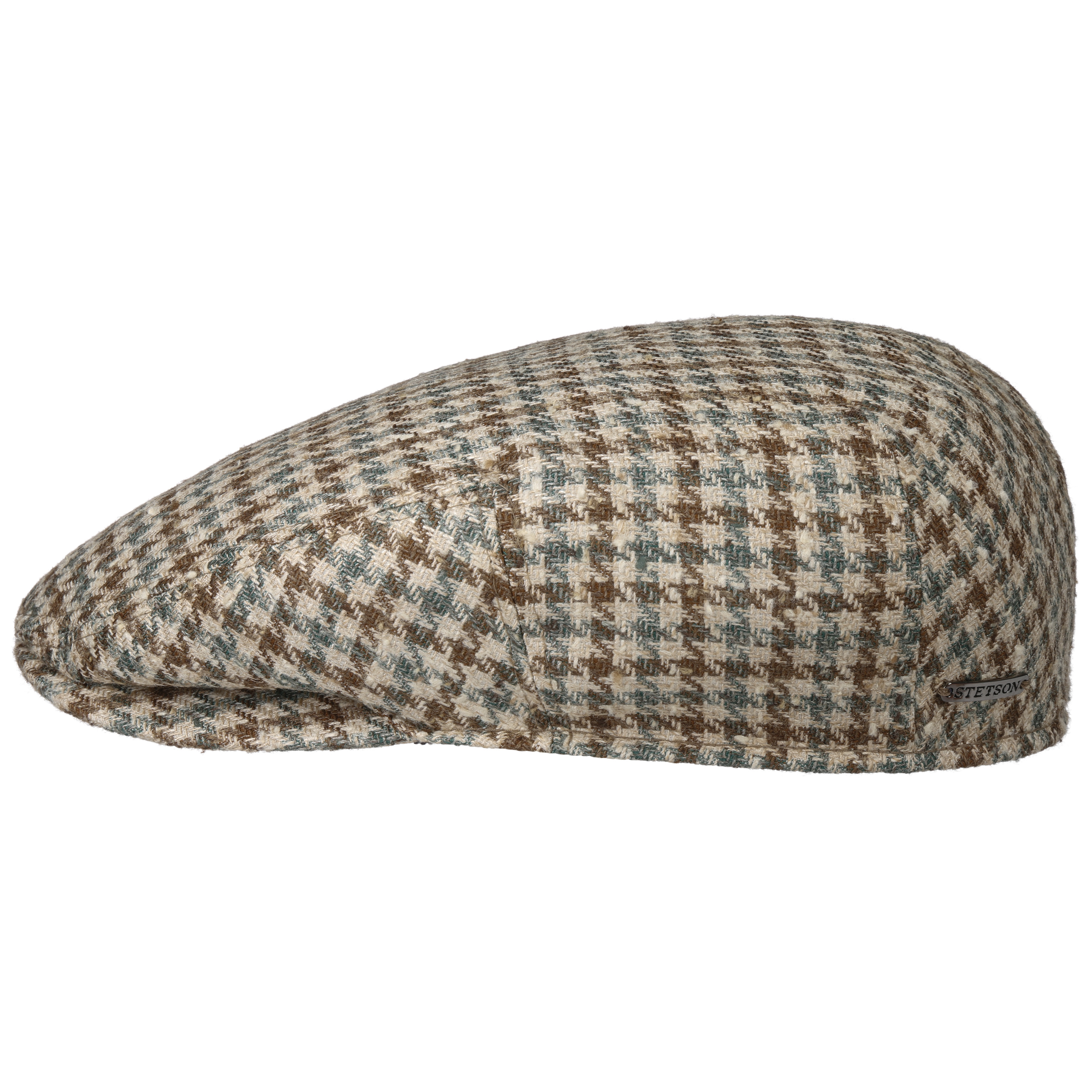 Kent Tricolour Houndstooth Flat Cap by Stetson - 103,95