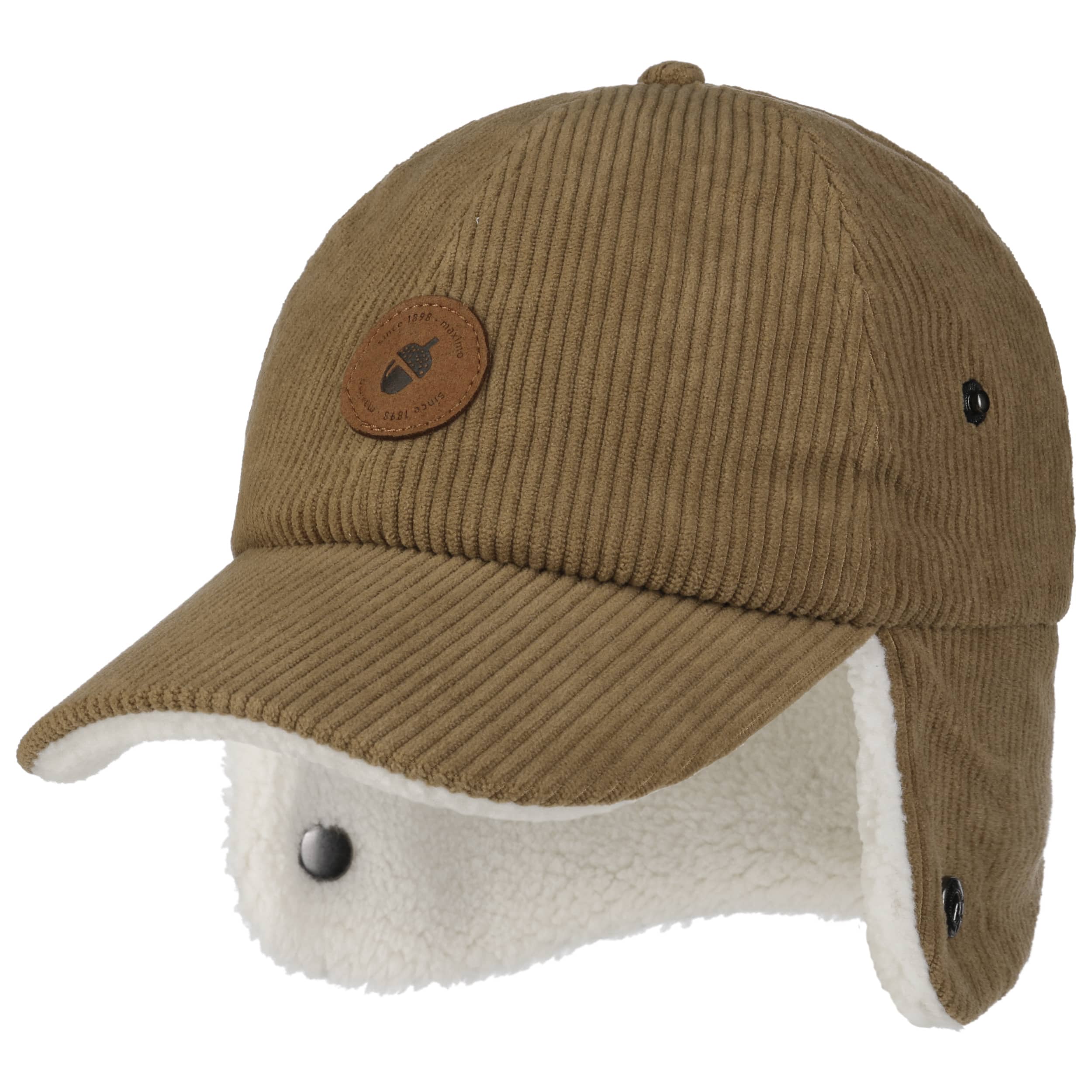 Corduroy cap with ear flaps on sale