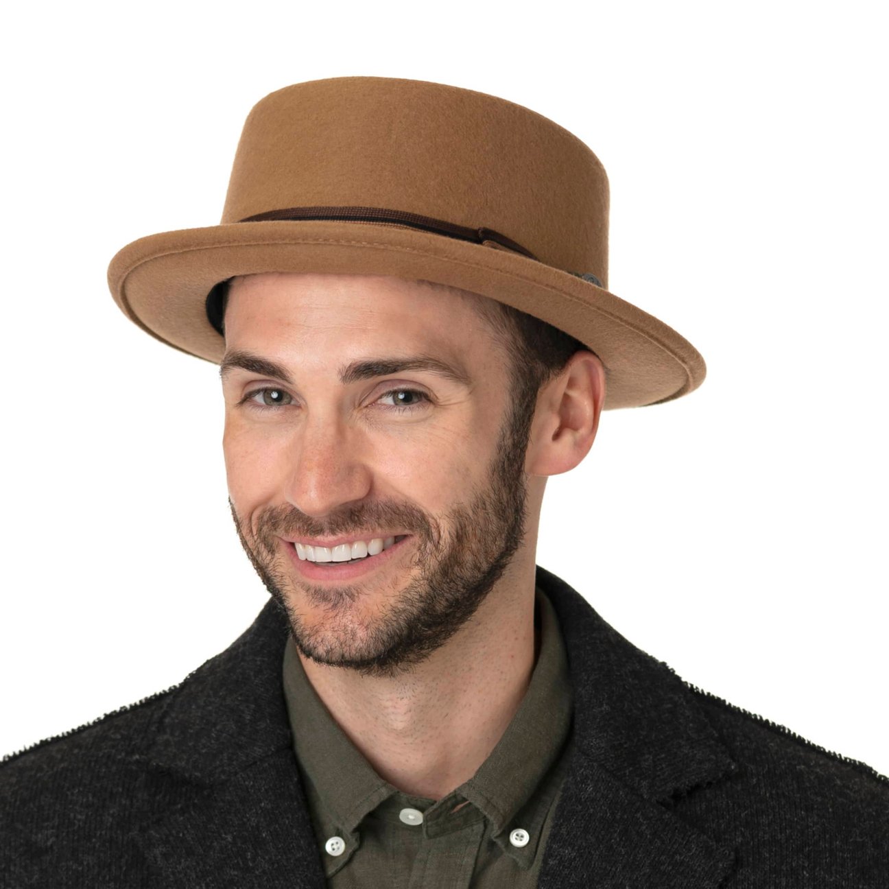 Klaxon Tan Pork Pie Hat by Bailey of 