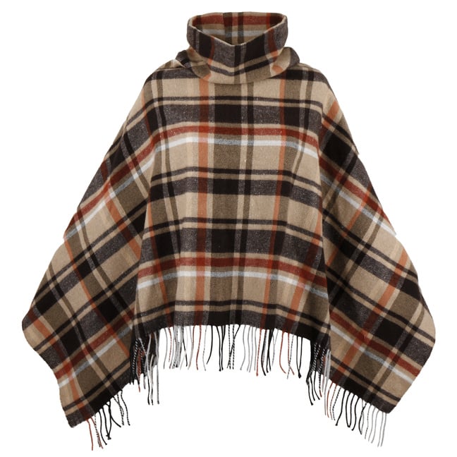 CLANE クラネ　WIDE CHECK PONCHO Black Check Poncho | Fluffy Check AW24 | Radley