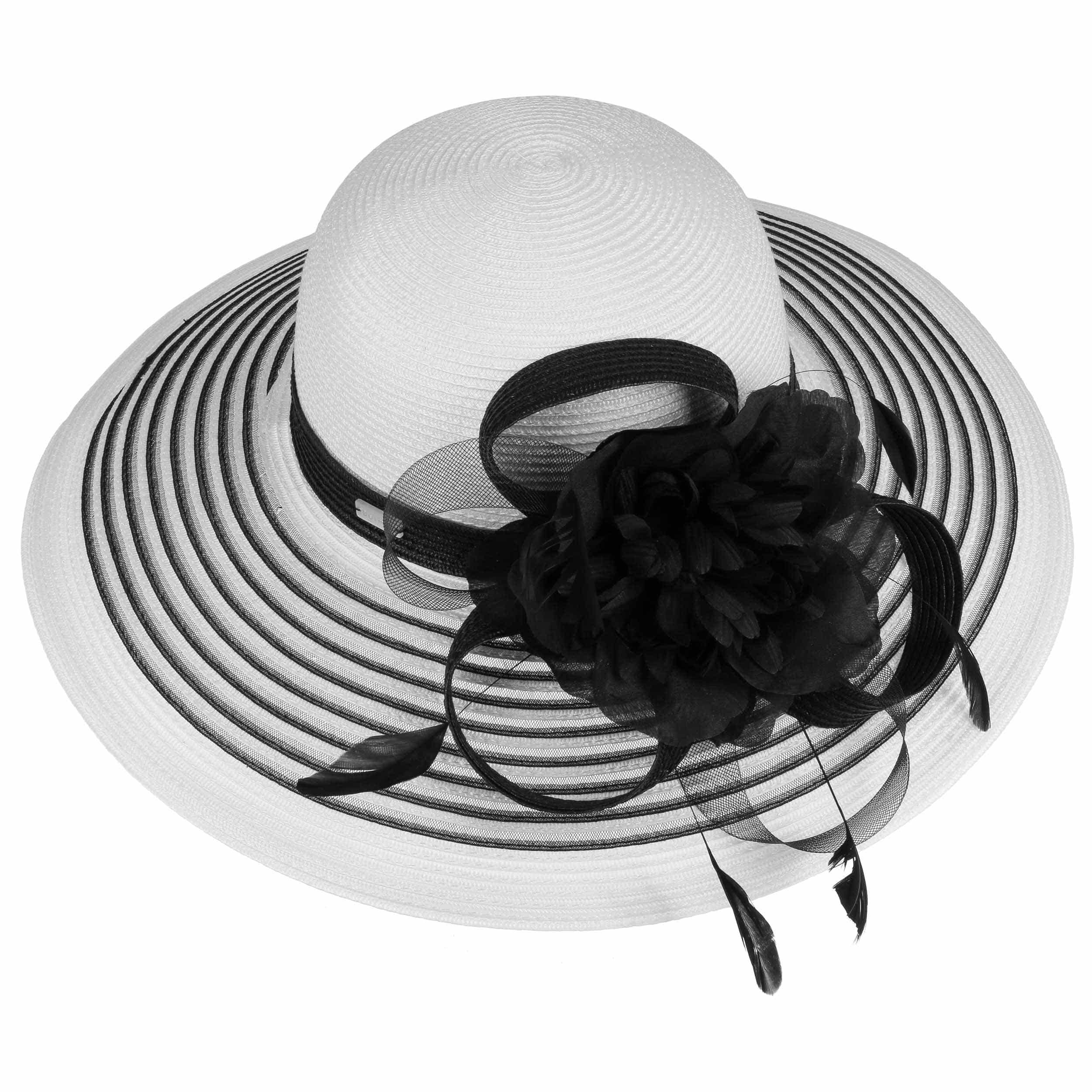 Betmar Two-Tone Woven Sun Hat with Black Ribbon Twotone Sun Cap by Betmar --> Shop Hats, Beanies & Caps  main image 2