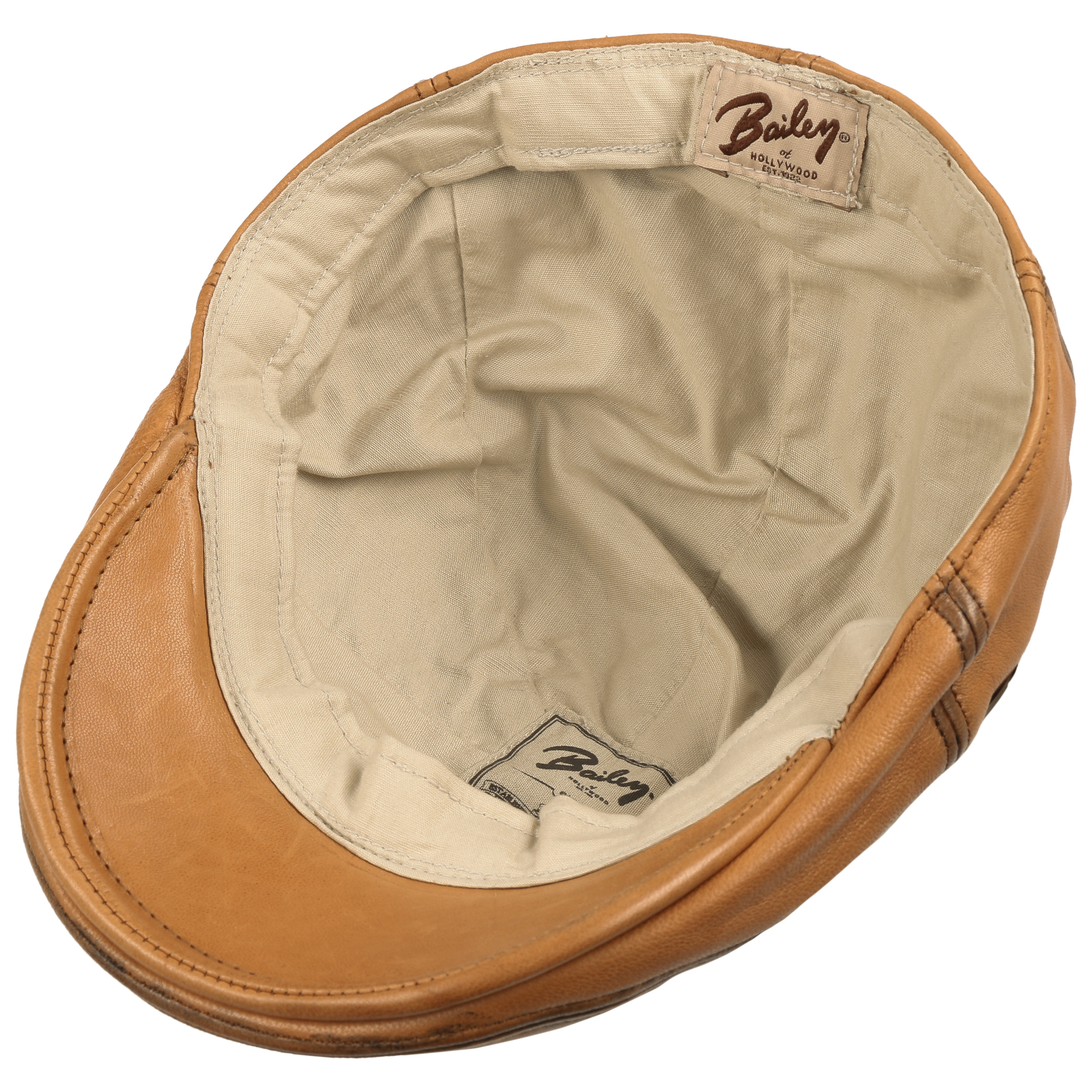 Leather Flat Cap by Bailey 1922 -- loading=
