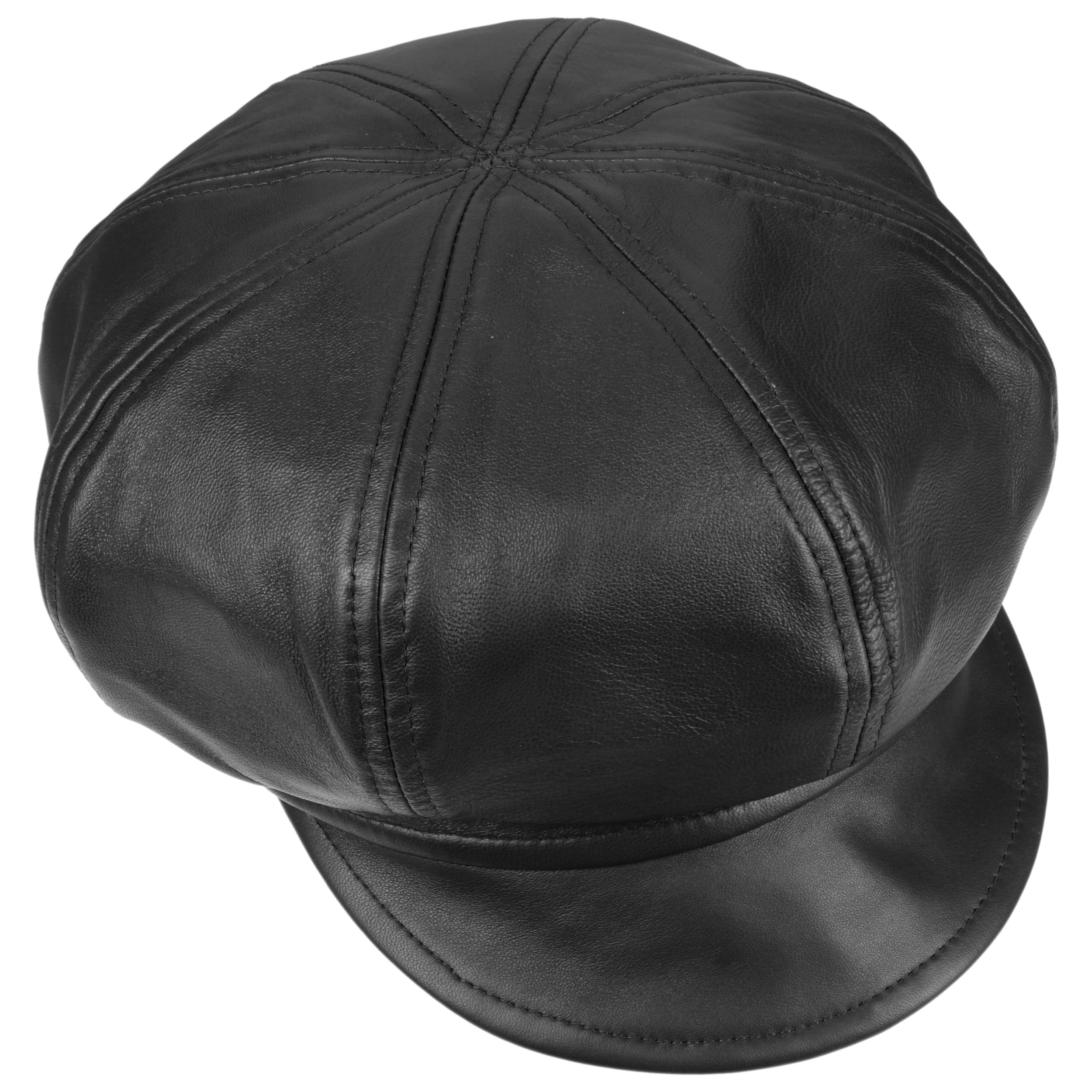 Leather Newsboy Cap by Seeberger --> Shop Hats, Beanies