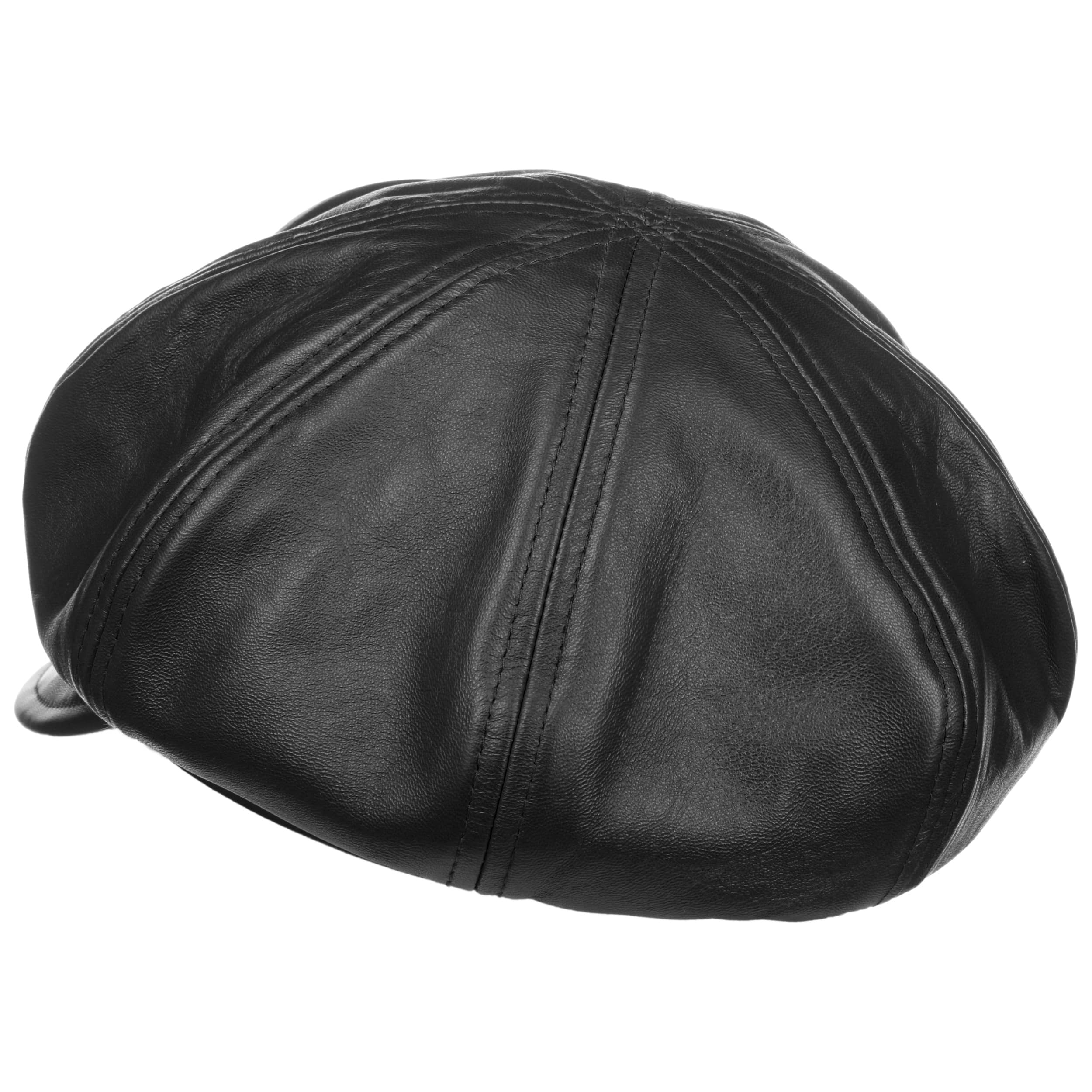 Leather Newsboy Cap by Seeberger --> Shop Hats, Beanies