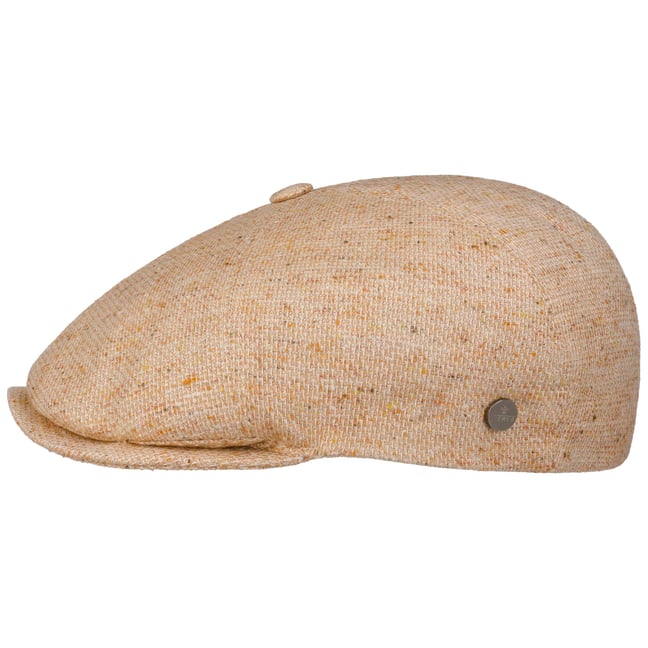 Lierys Men's Leather Flat Cap - Waxed Cowhide, Made In Italy, Quilted Lining - View #6