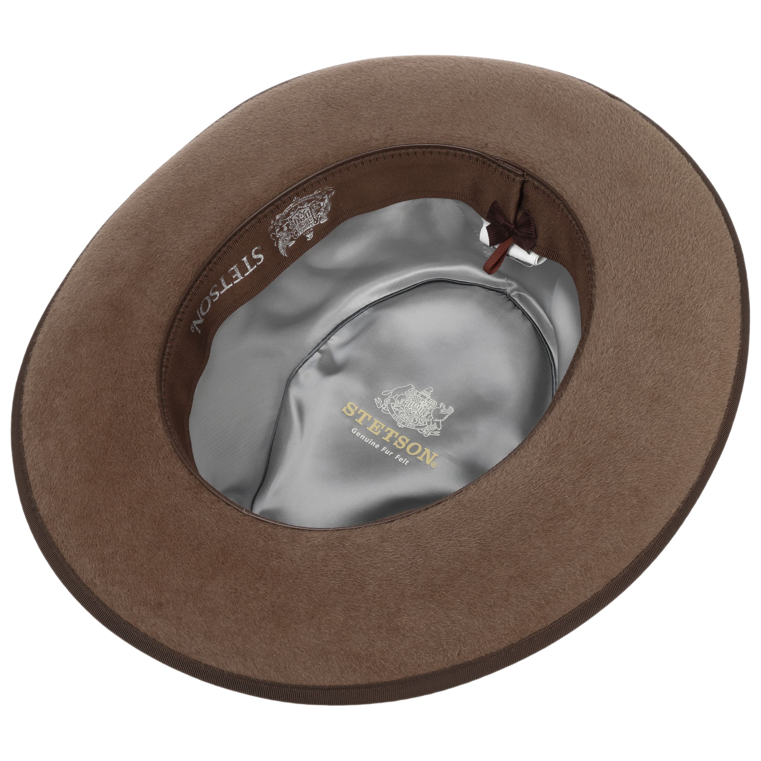 帽子 Stetson Felt Fedora Brown 58cm Stetson TWCRUR-2124, Color: Camel, Size: M (TWCRUR-212410M0