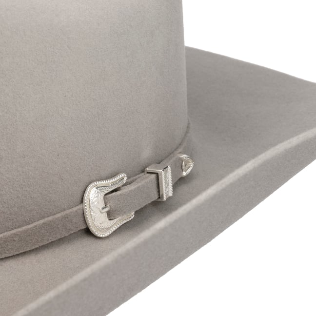 Quality Wool Hat with Silver Buckle Detail Stetson Marshall Ranch Tan 4X Quality Wool Western Cowboy  main image 3