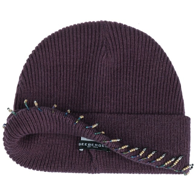Marchen☆Pearl beanie bonnet hat PEARL KNIT BONNET - Blue / Gray | ZARA United States