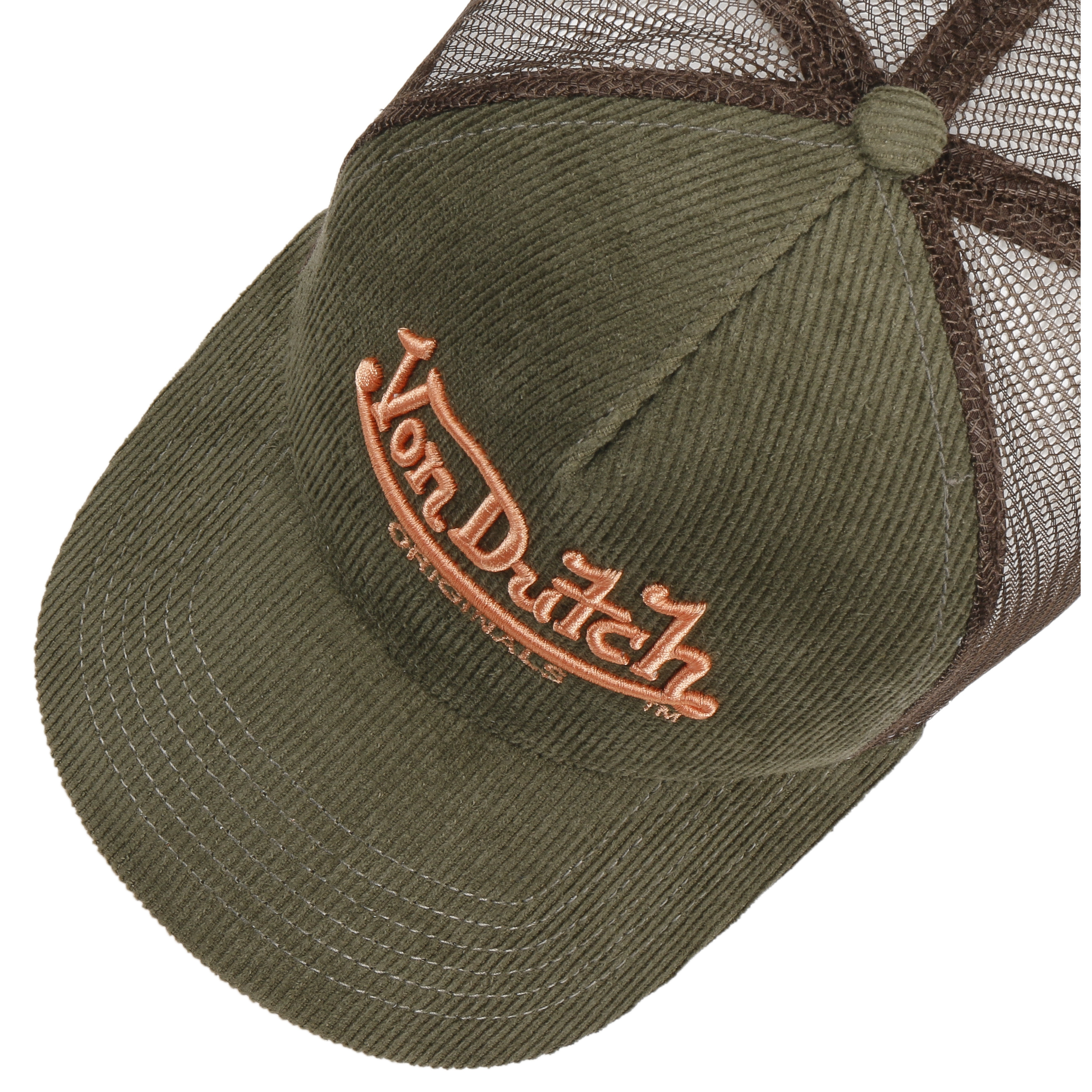 Logo Classic Corduroy Trucker Cap by Von Dutch --> Shop Hats