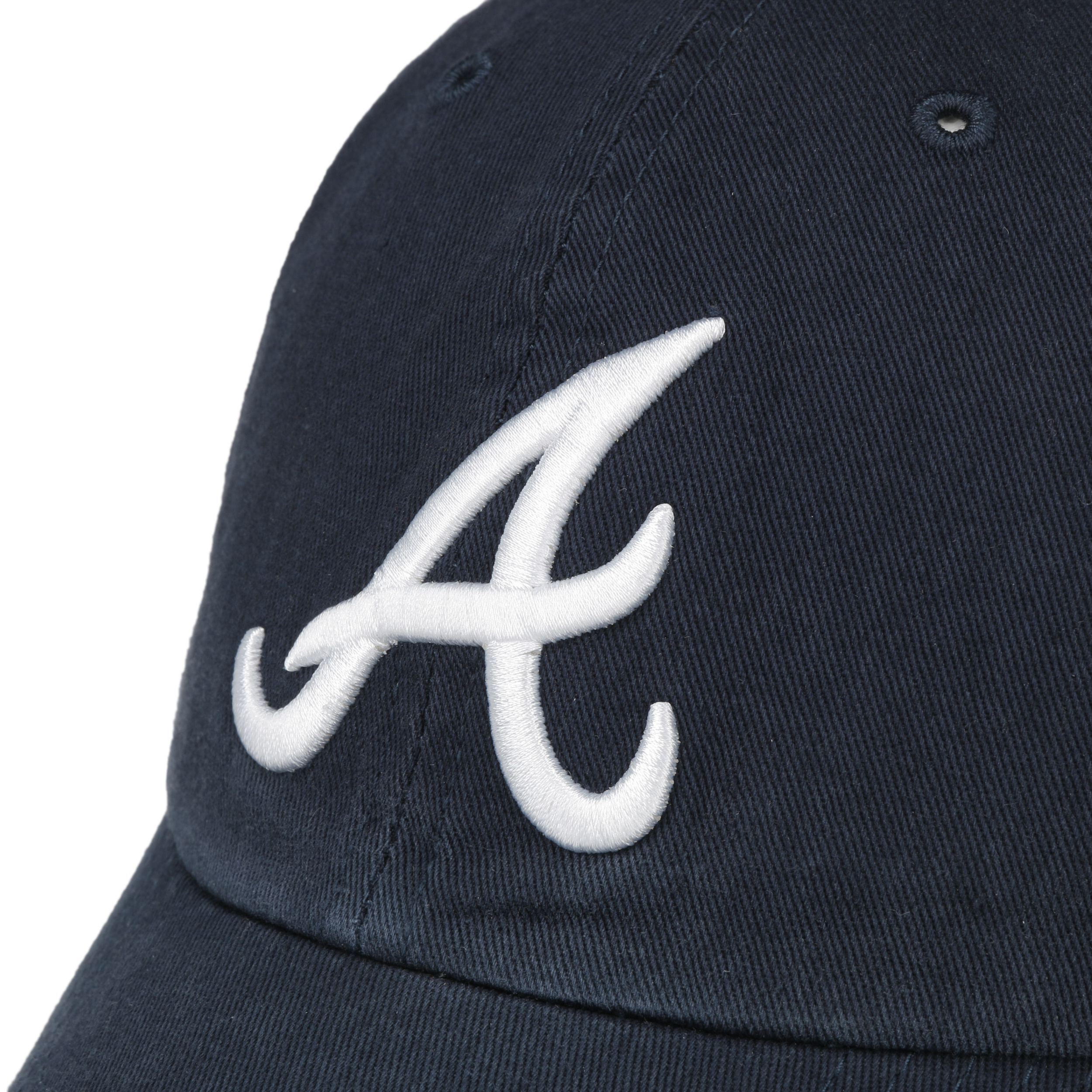 47 Brand Atlanta Braves Clean up MLB Dad Hat Cap Navy/Red