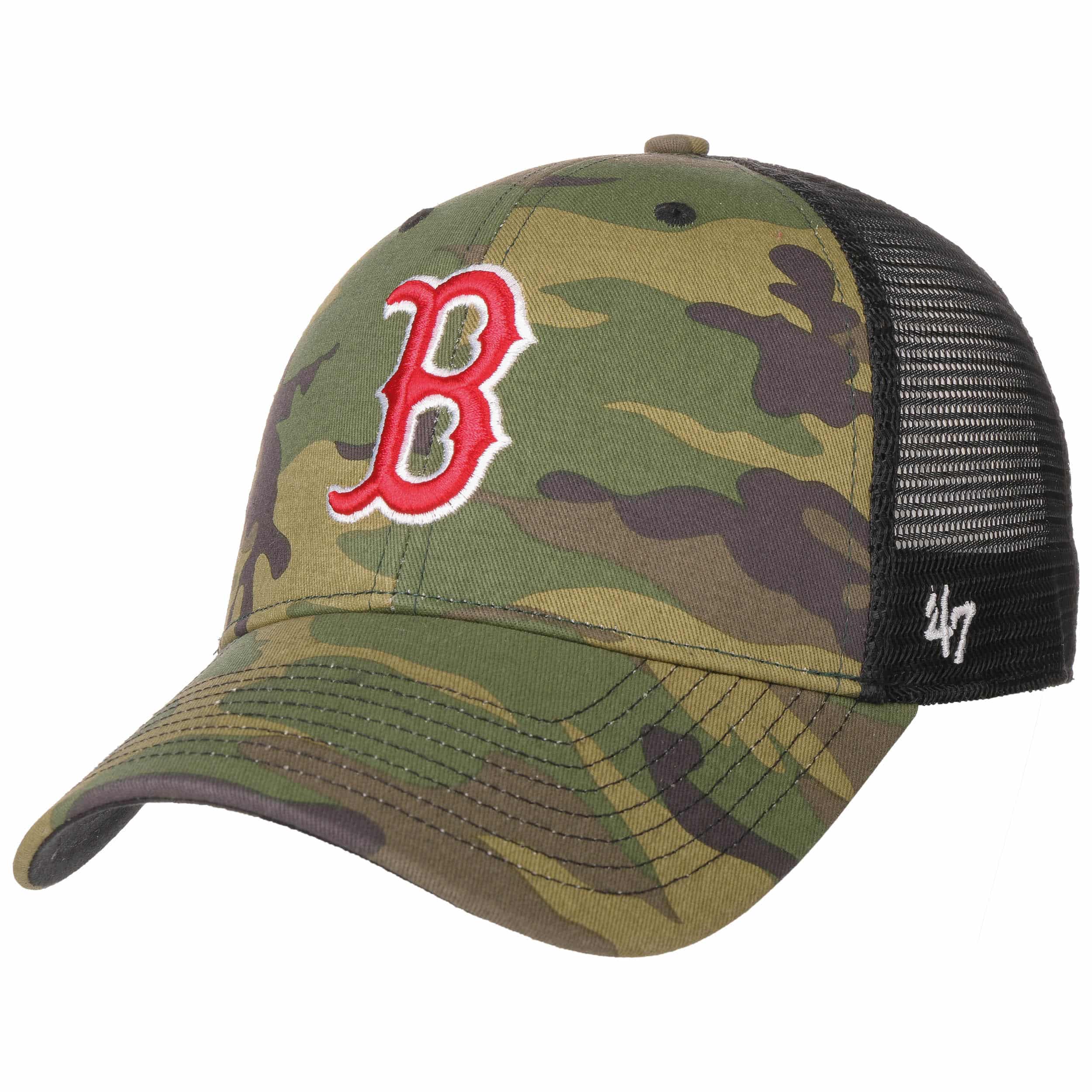 camo red sox hat 47