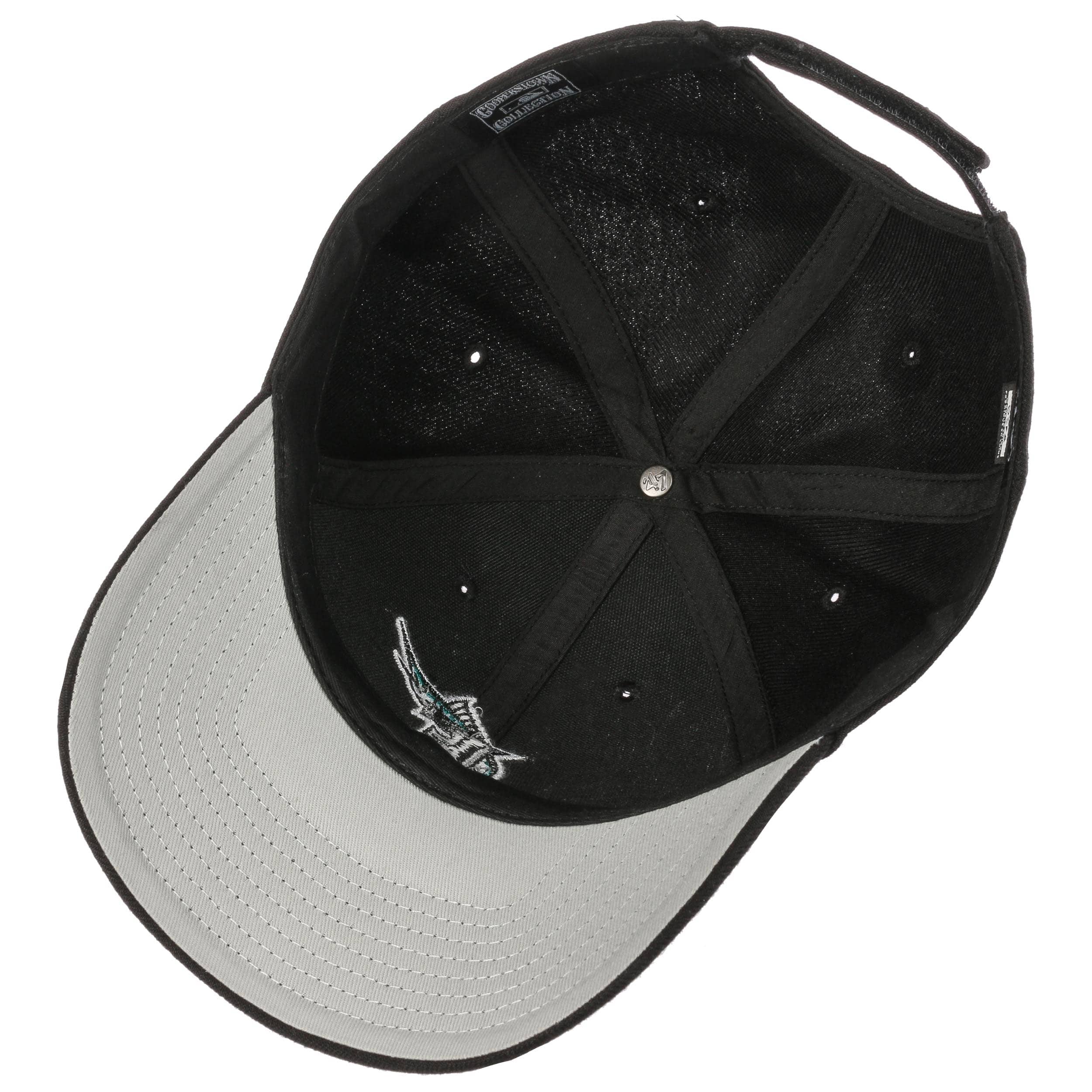 MIAMI MARLINS MLB BLACK BULLPEN MVP '47 BRAND VINTAGE RETRO LOGO HAT  CAP NEW!