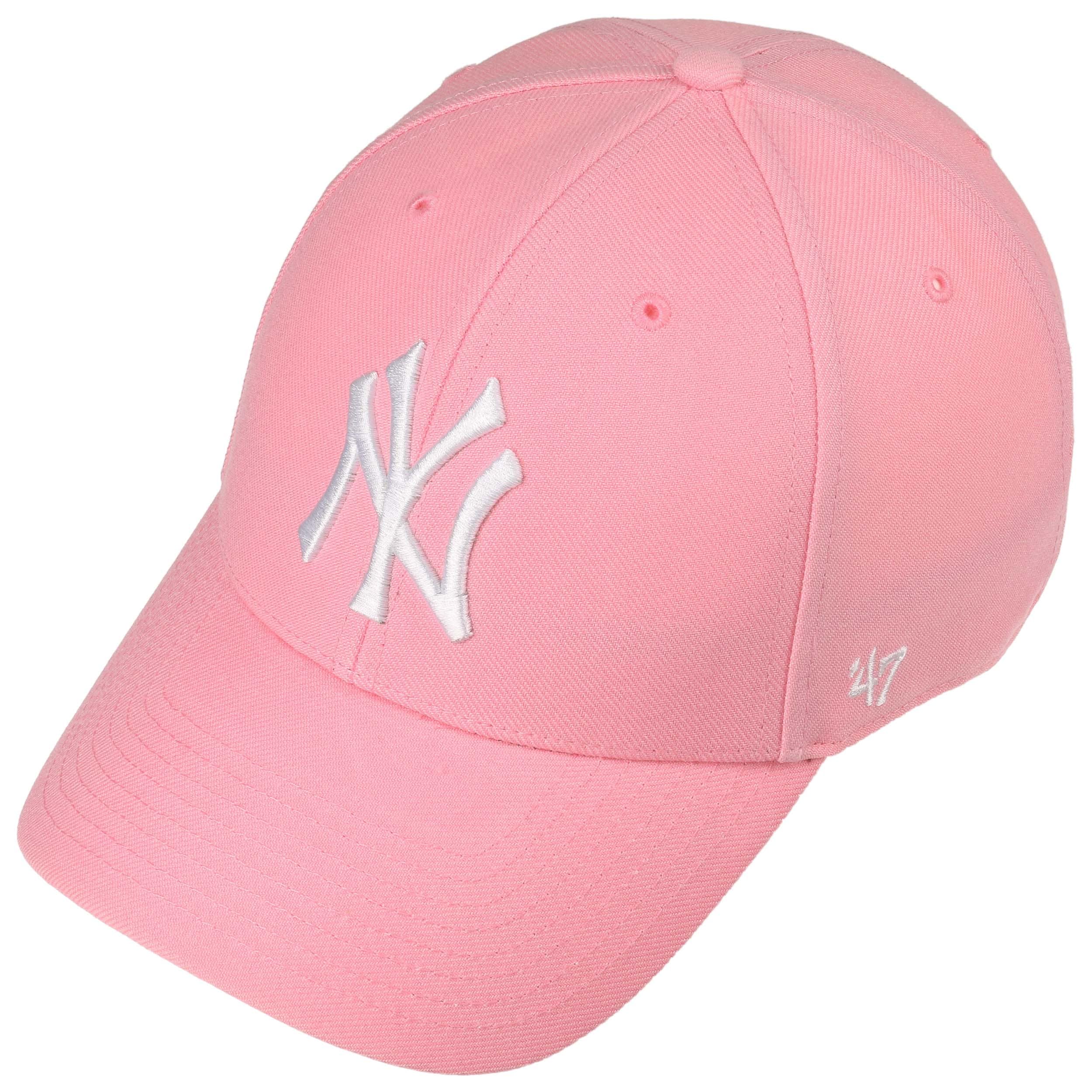 MLB New York Yankees MVP Snapback Cap Pink Magenta