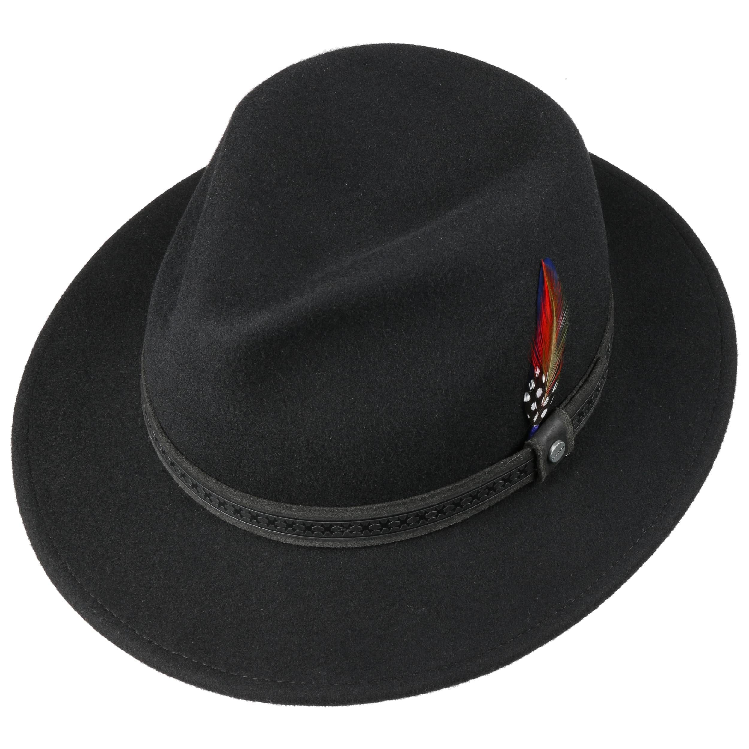 STETSON Cappello da giocatore in Woolfelt con piuma