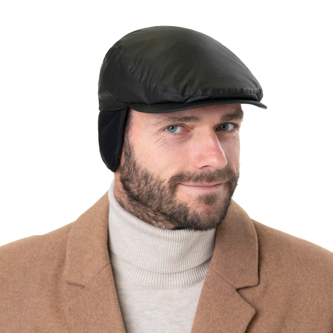 Matteo Plus Waxed Cotton Flat Cap by 