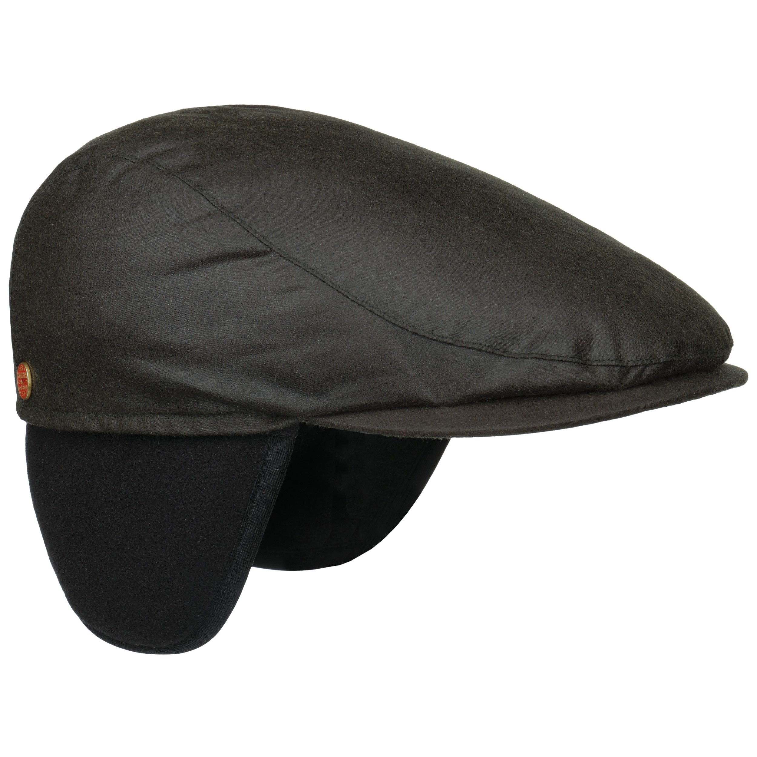 Waxed cotton flat cap Clearance