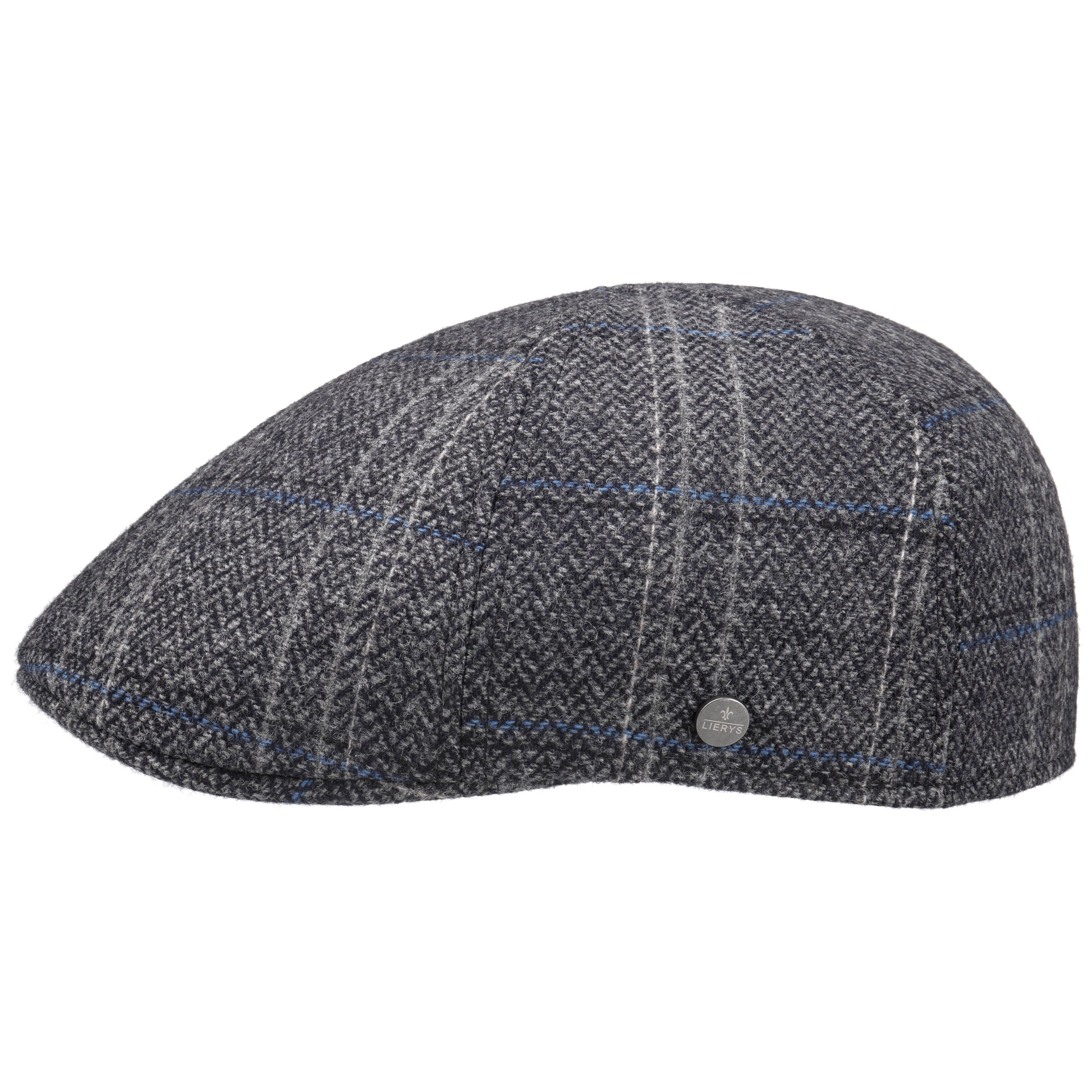 grey wool flat cap