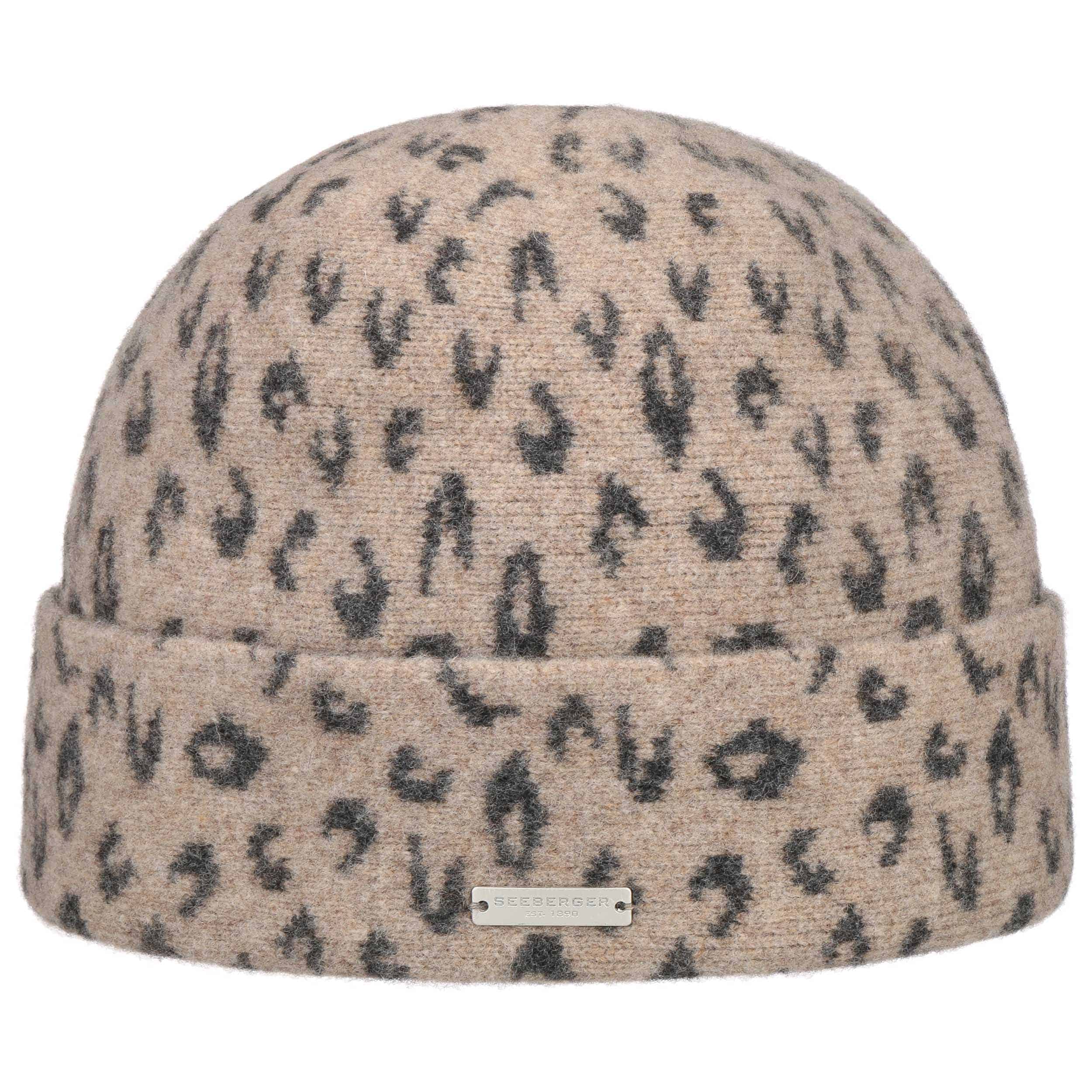 Milled Wool Hat with Leopard Print by Seeberger 32,95