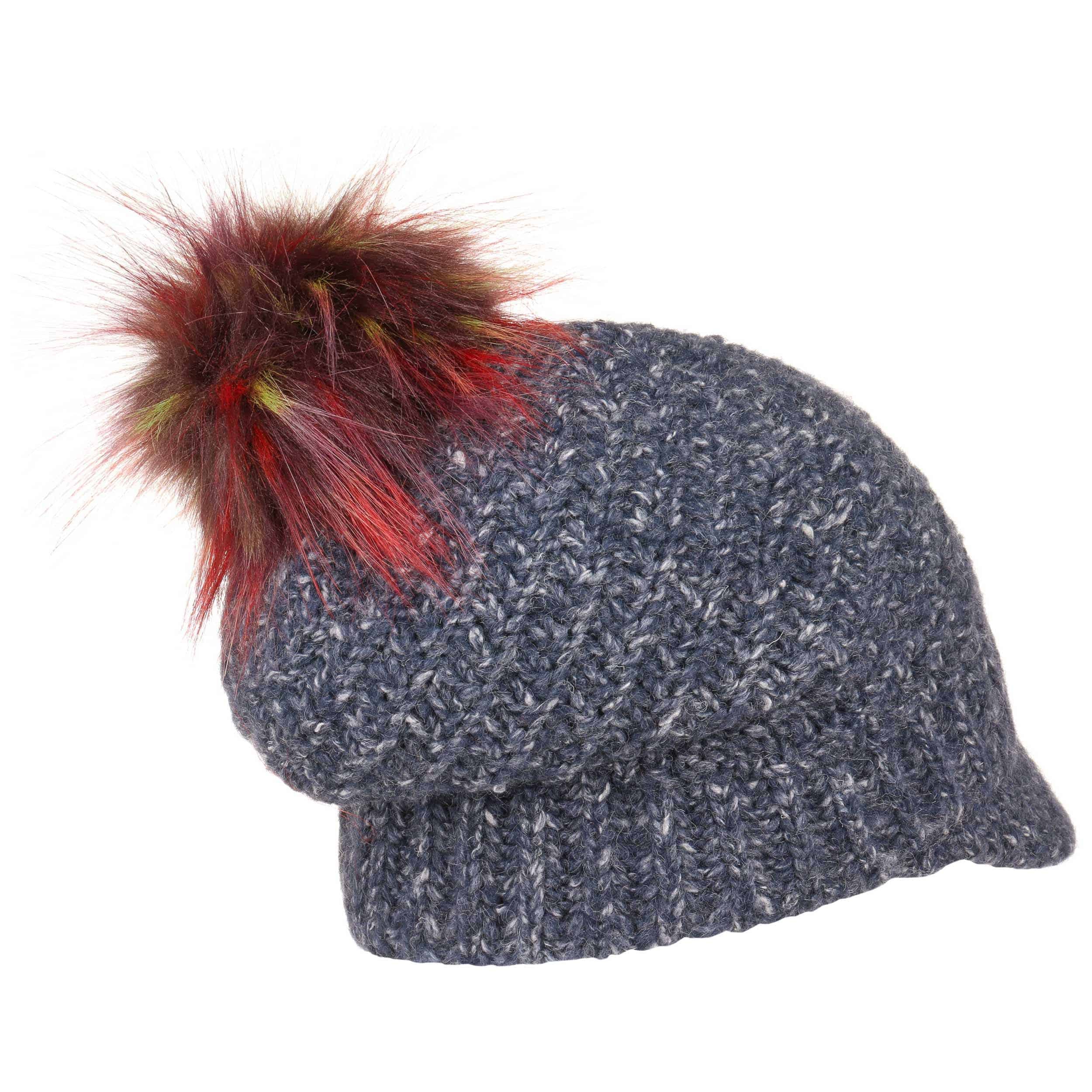 Barts Multicolor Knit Beanie with Fluffy Pom Pom Catbird Pompom Hat by Barts - £27.95 main image 2