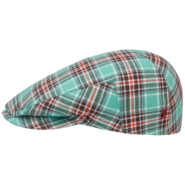 Mint Check Flat Cap by Alfonso D´Este 