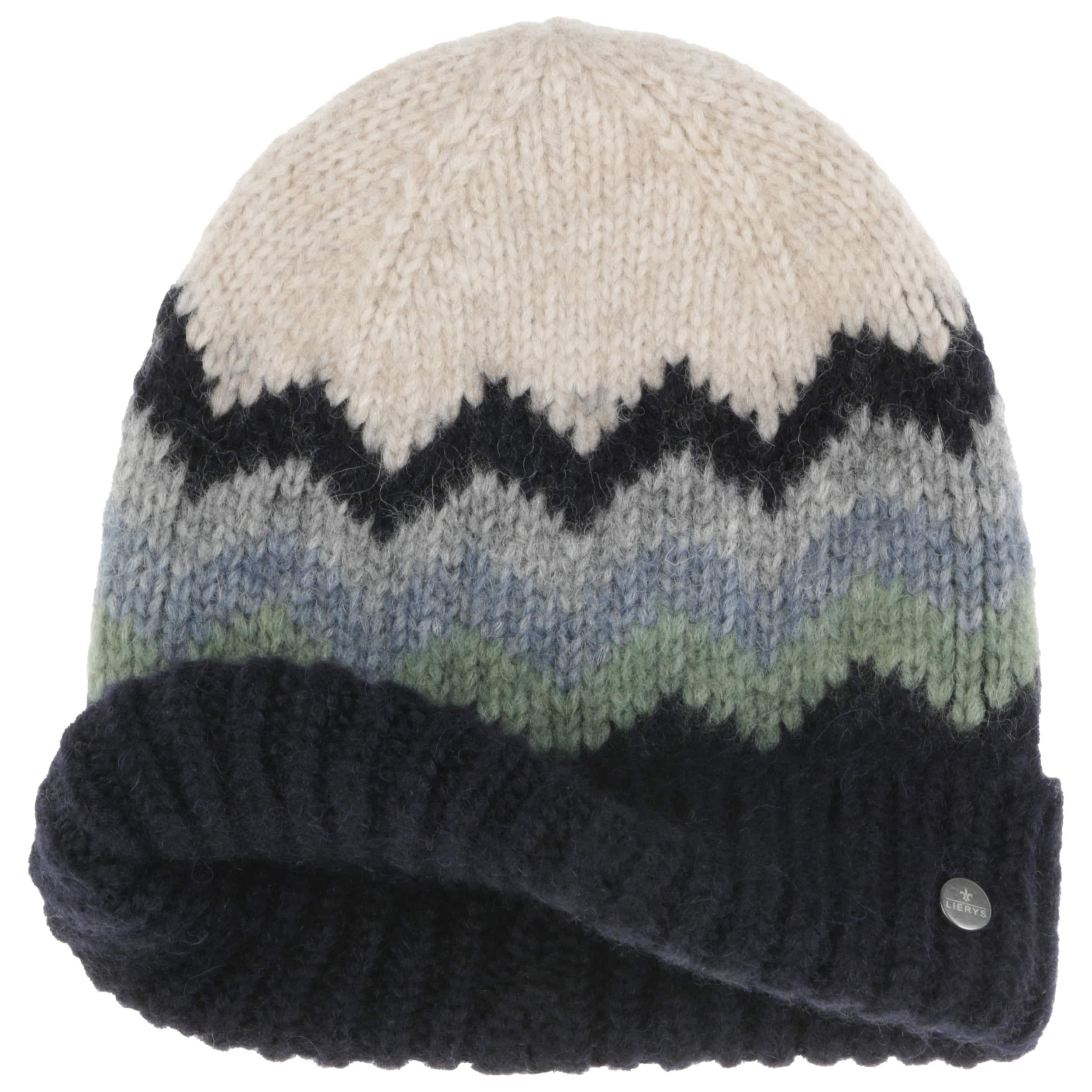 Lierys Strickmütze (1-St) Beanie Mit Umschlag, Made In Germany, Rot, Blau, Grau, Beige, Weiß