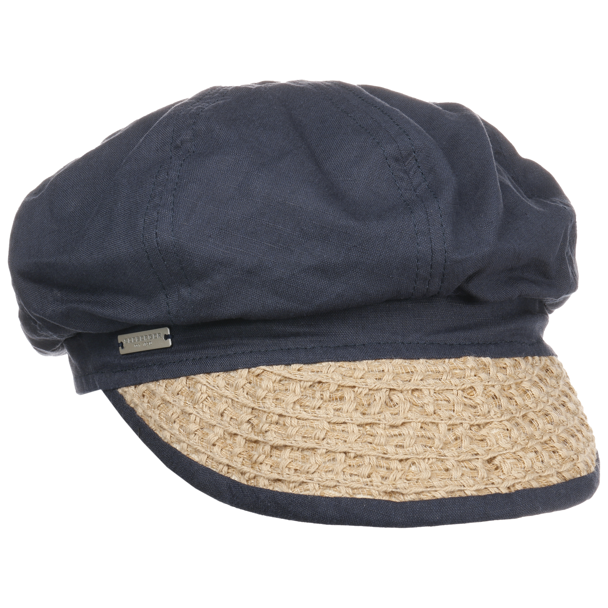 Seeberger Vanessa Melange Ballonm/ütze Baker-Boy-M/ütze Newsboy-M/ütze Damencap Schildm/ütze Schirmm/ütze Wintercap Mit Schirm