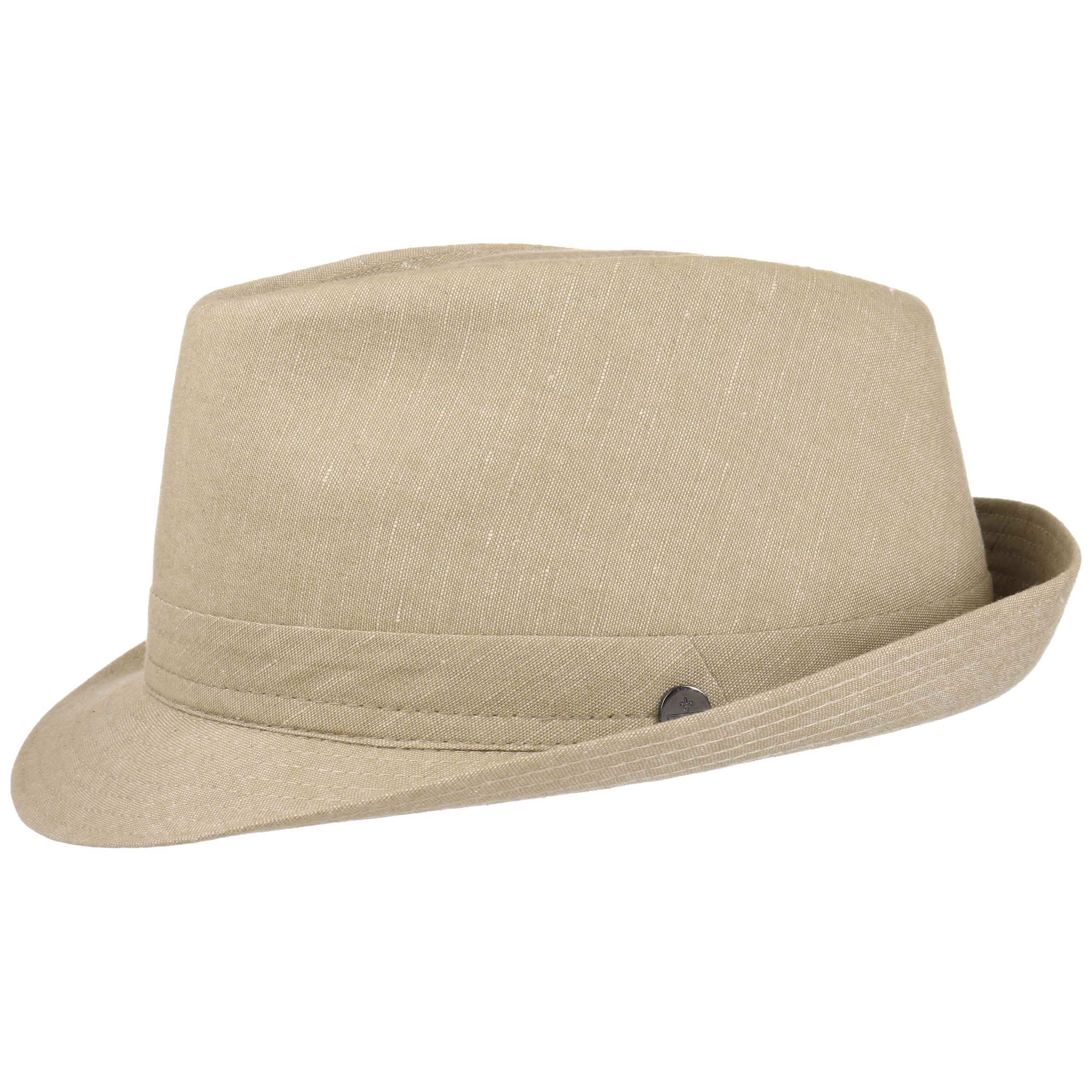 linen trilby hat