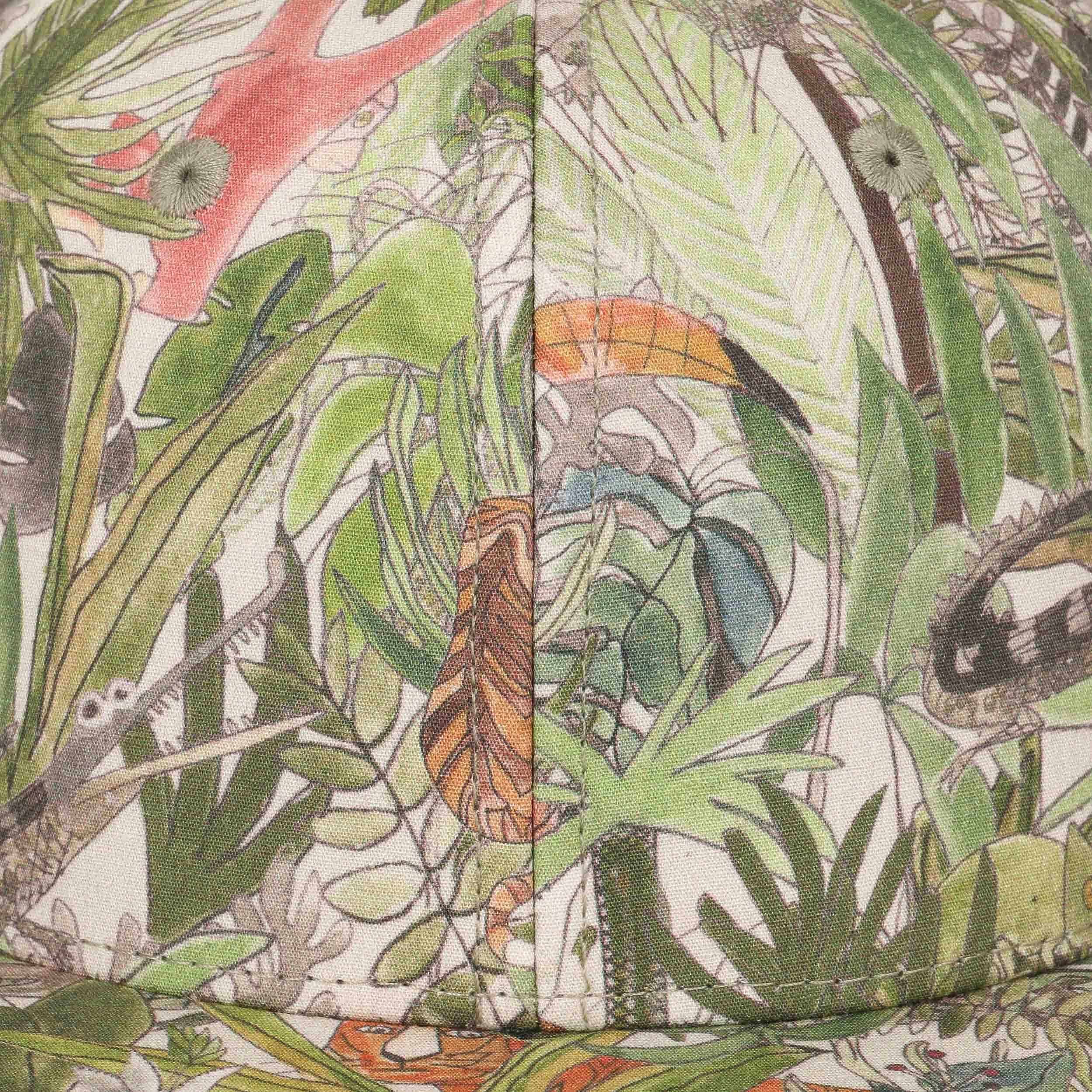 Babyhug 100% Cotton Cap with Jungle Print - Light Green