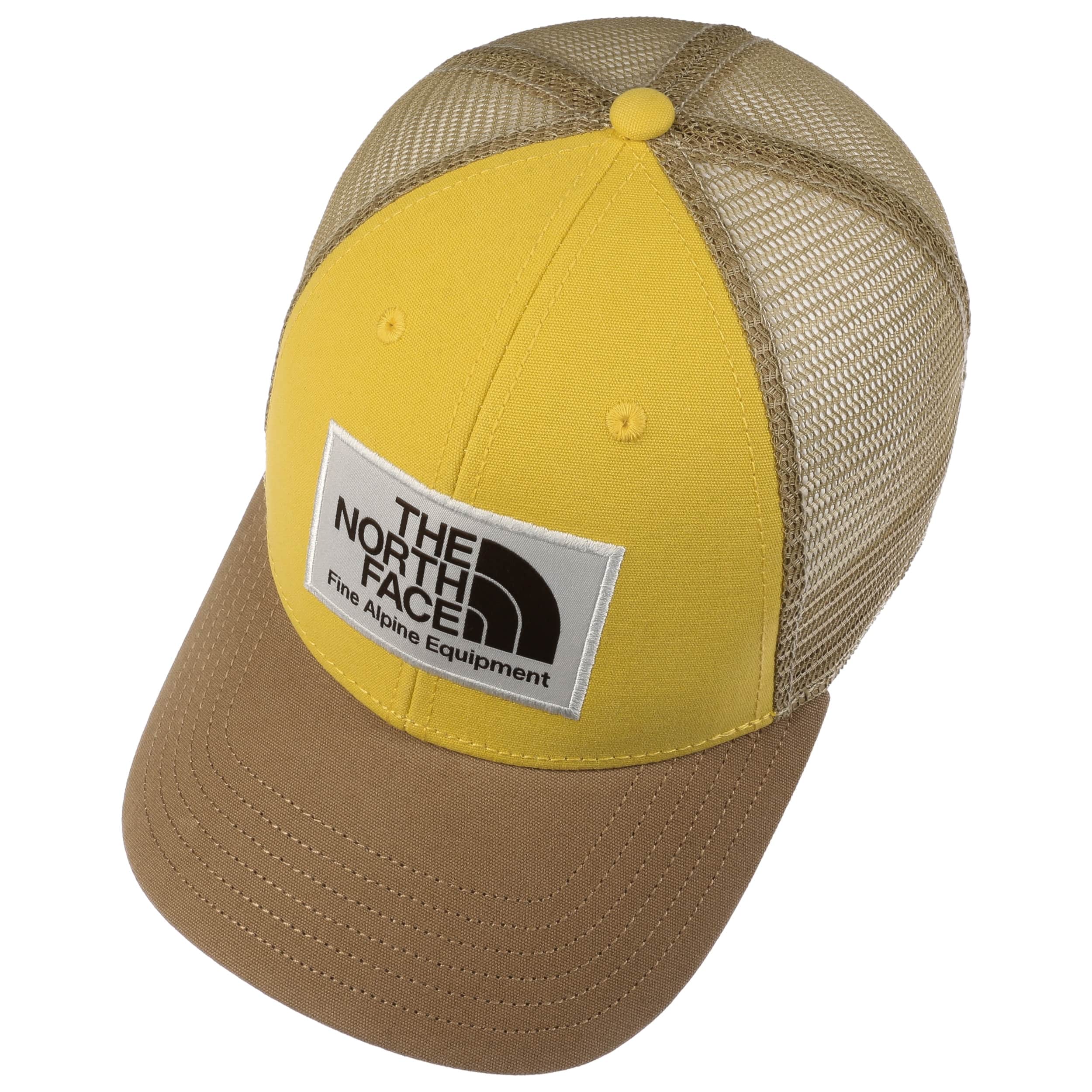 north face trucker cap yellow