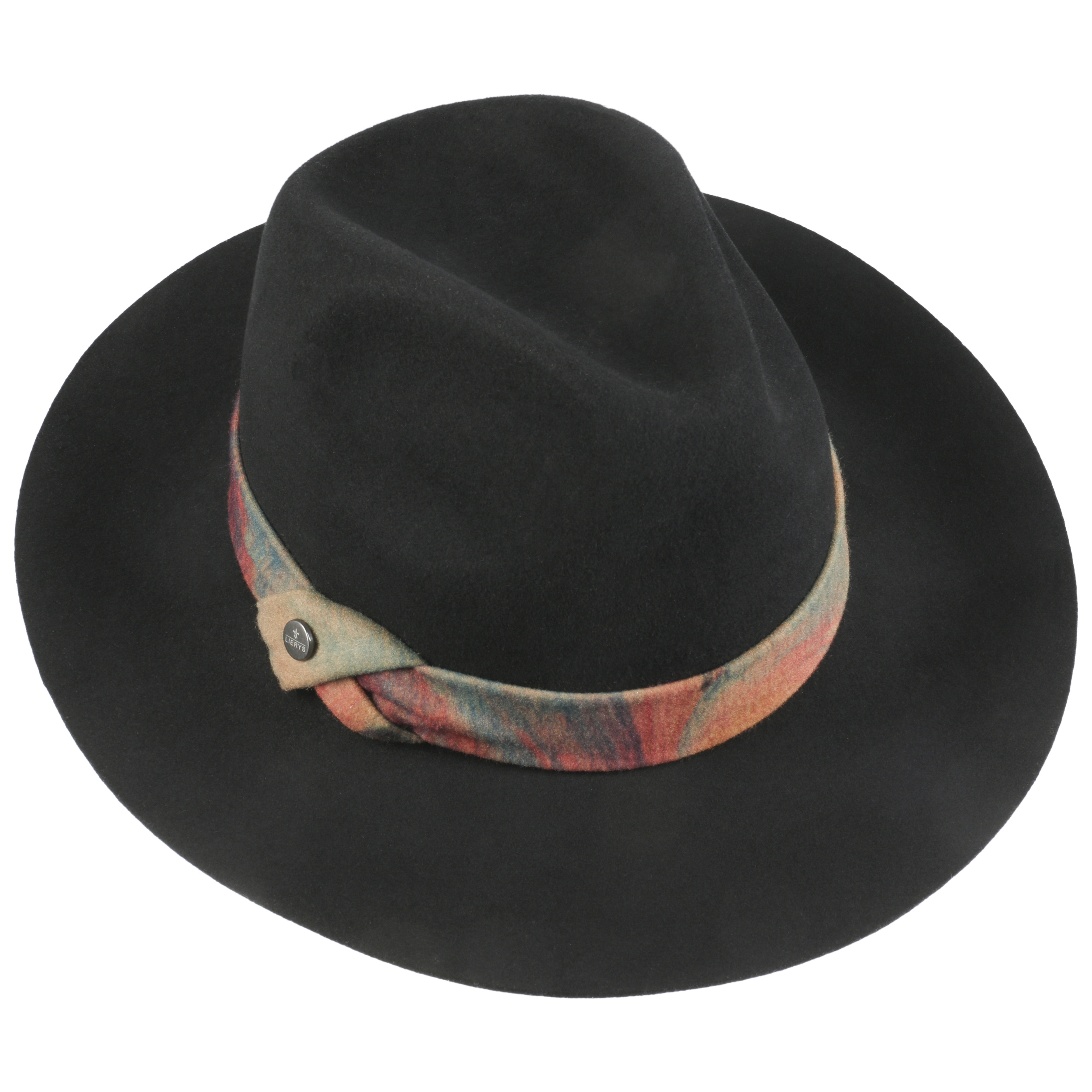 Multicolour Band Wool Hat with Cashmere by Lierys 87,95