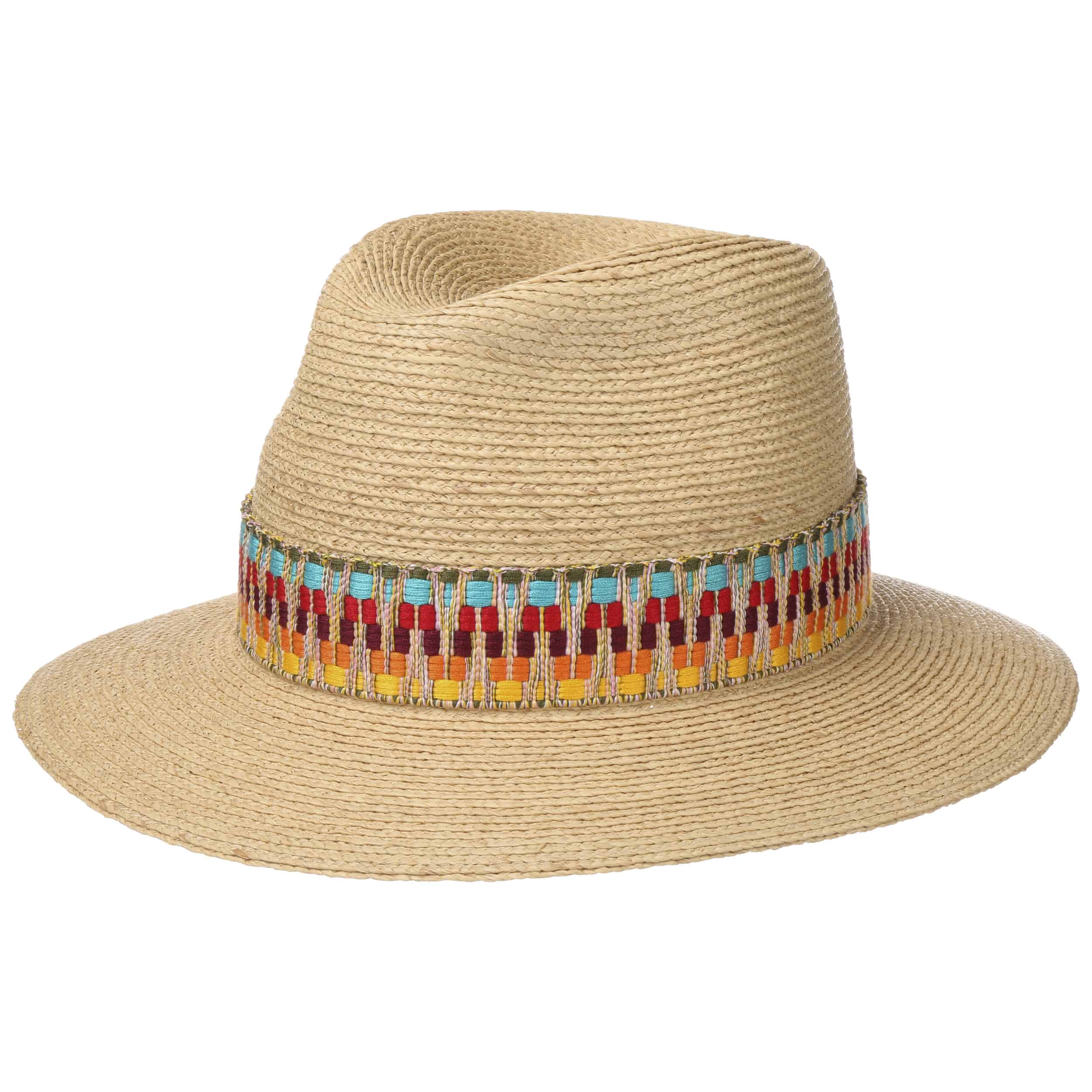 Wide Brim Fedora with Yellow and Brown Trim