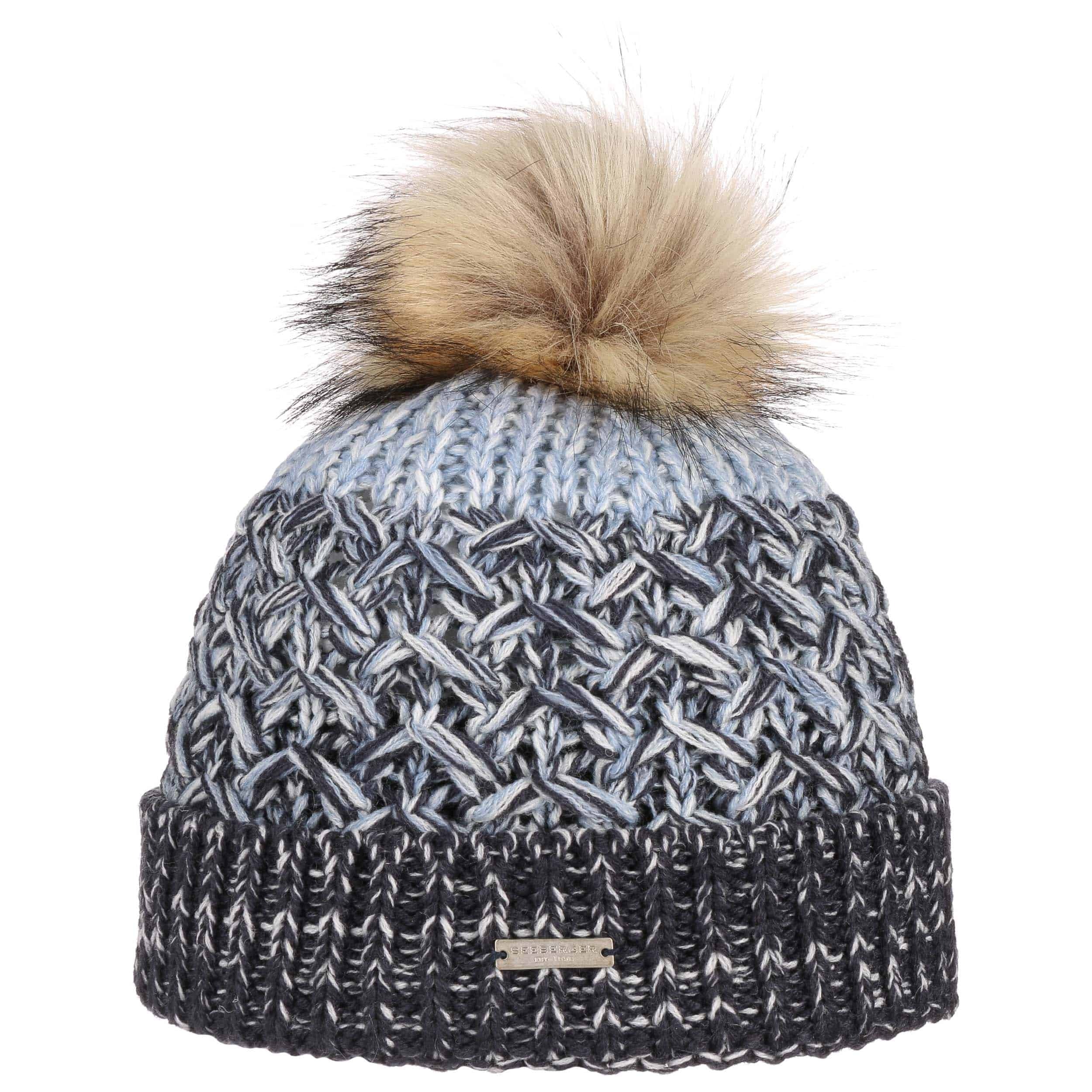 Multimelange Wool Pompom Hat By Seeberger 42 95
