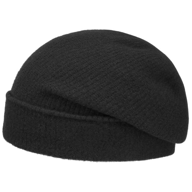 black wool skull cap