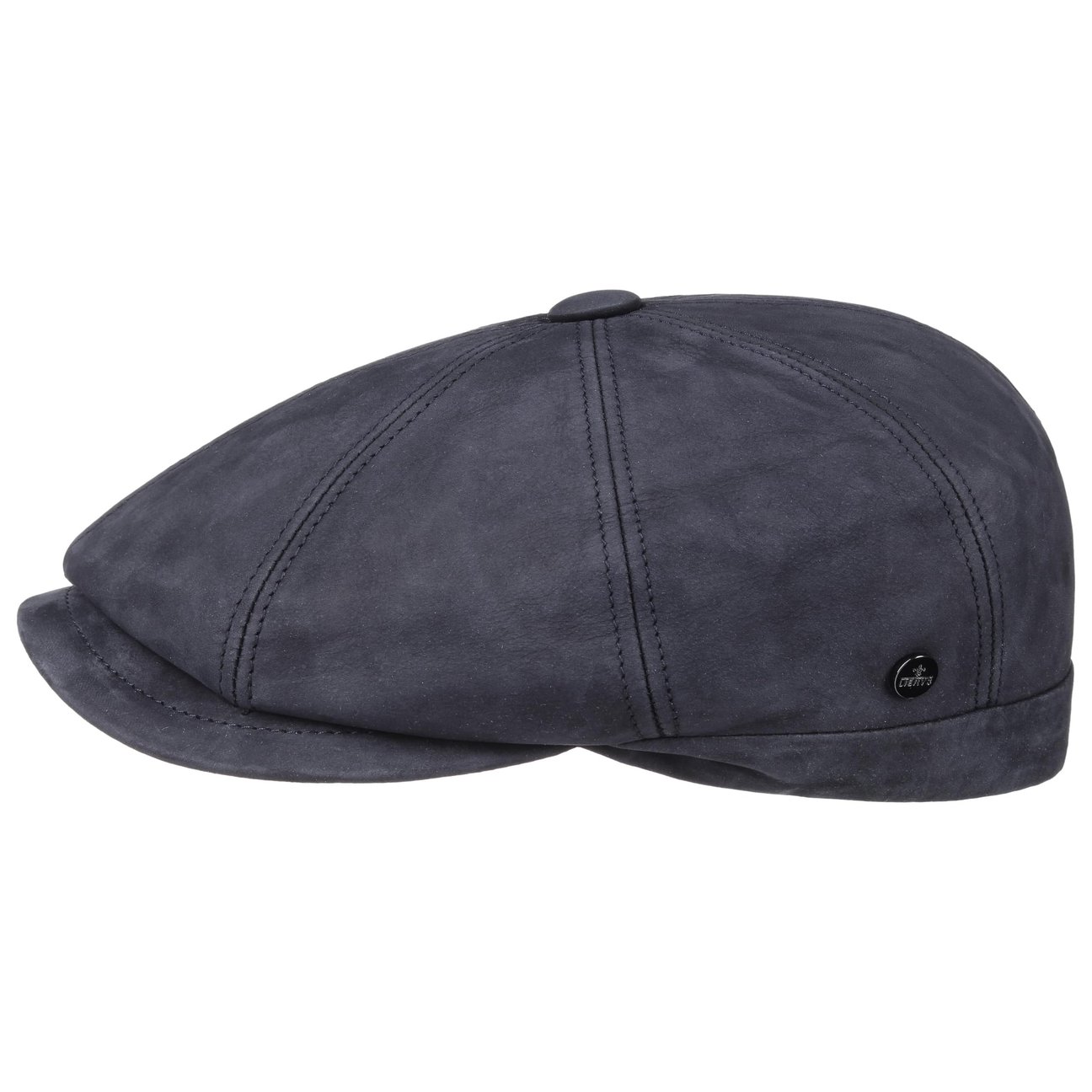Nappa Wax Leather Flat Cap by Lierys 