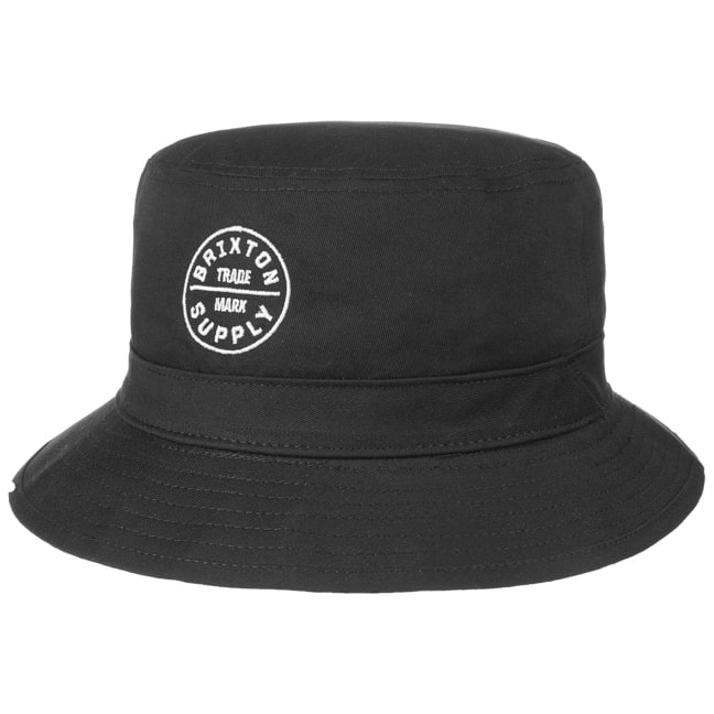 O//S Brixton Mens Bucket Hat Grey//Black