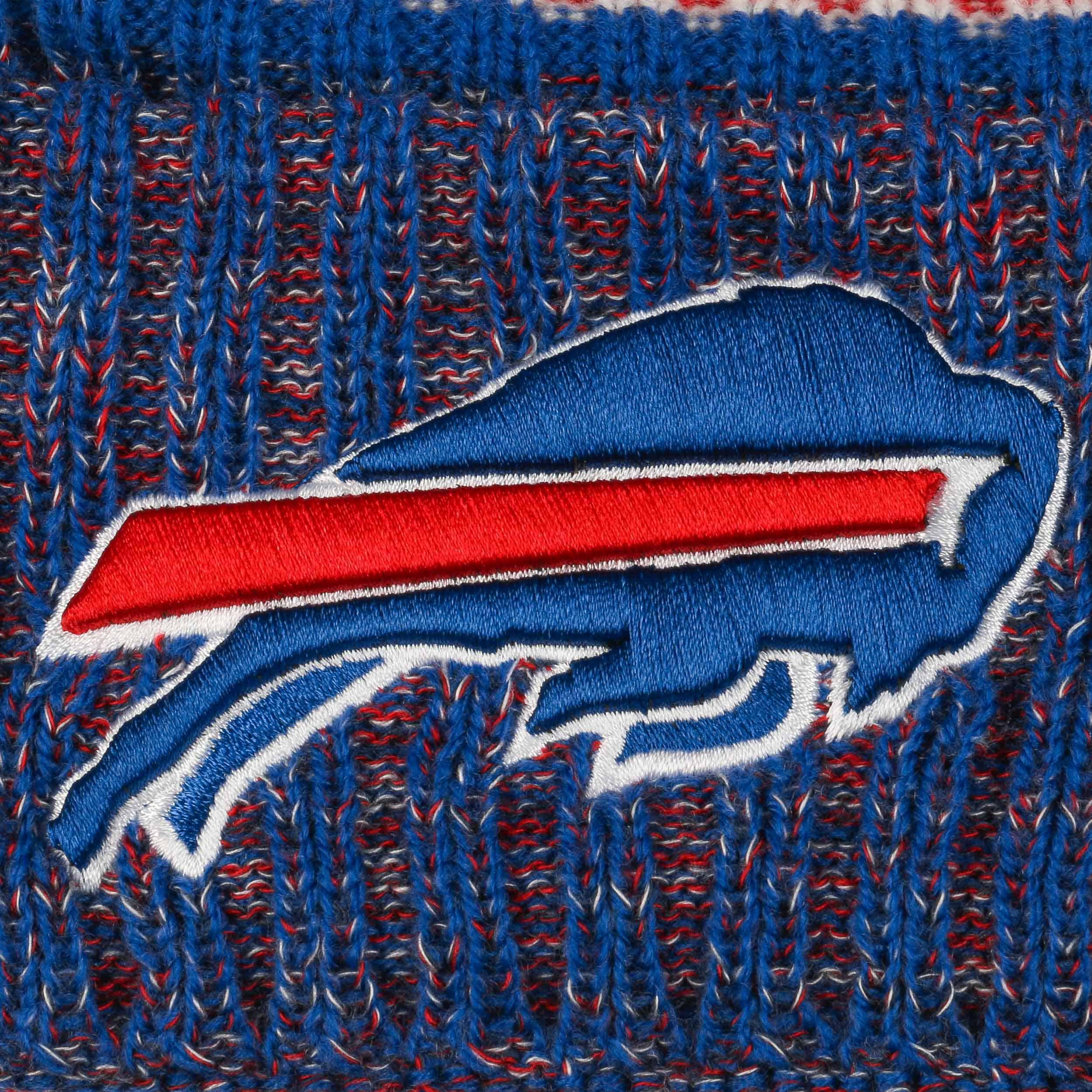 Buffalo Bills Royal & Red Stripe Winter Hat